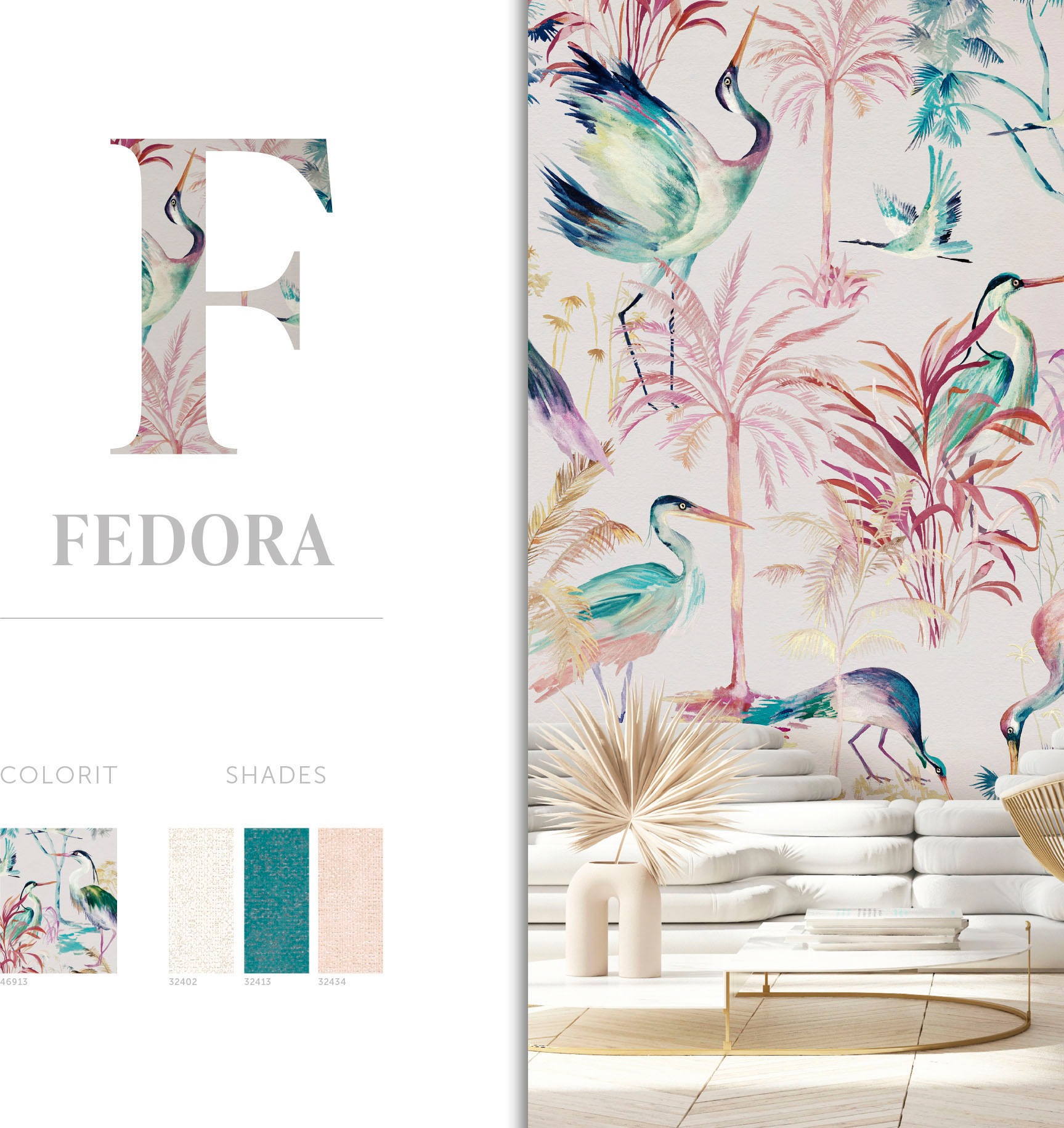 Marburg Fototapete »Fedora« matt glatt moderne Tapete für Wohnzimmer Schlafzimmer Küche