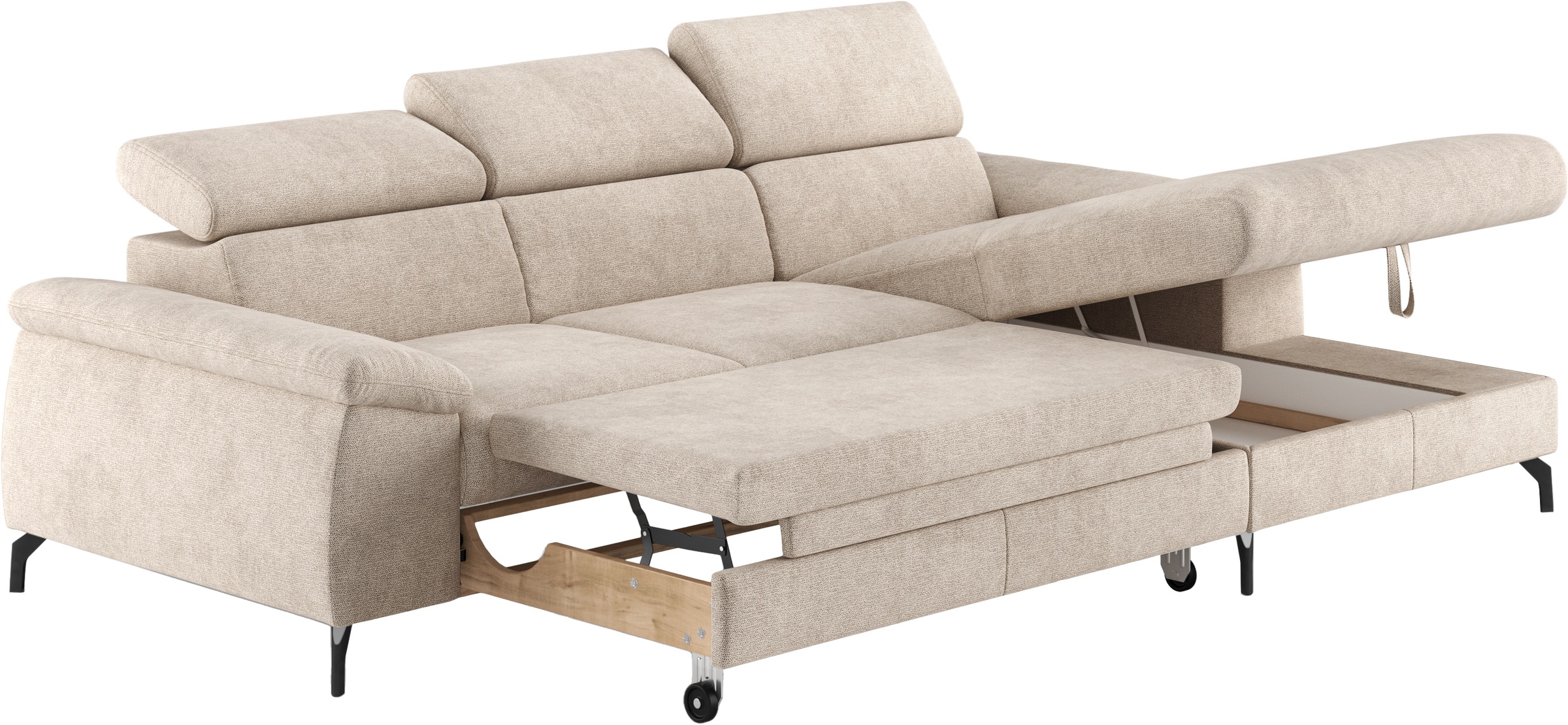 COTTA Ecksofa »Kitty L-Form«, mit Kopfteilverstellung, wahlweise mit Bettfunktion & Bettkasten