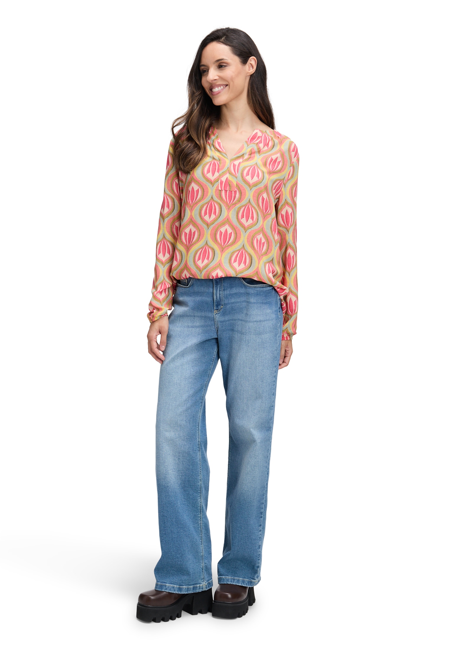 Cartoon Schlupfbluse »Cartoon Damen Casual-Bluse mit Muster«