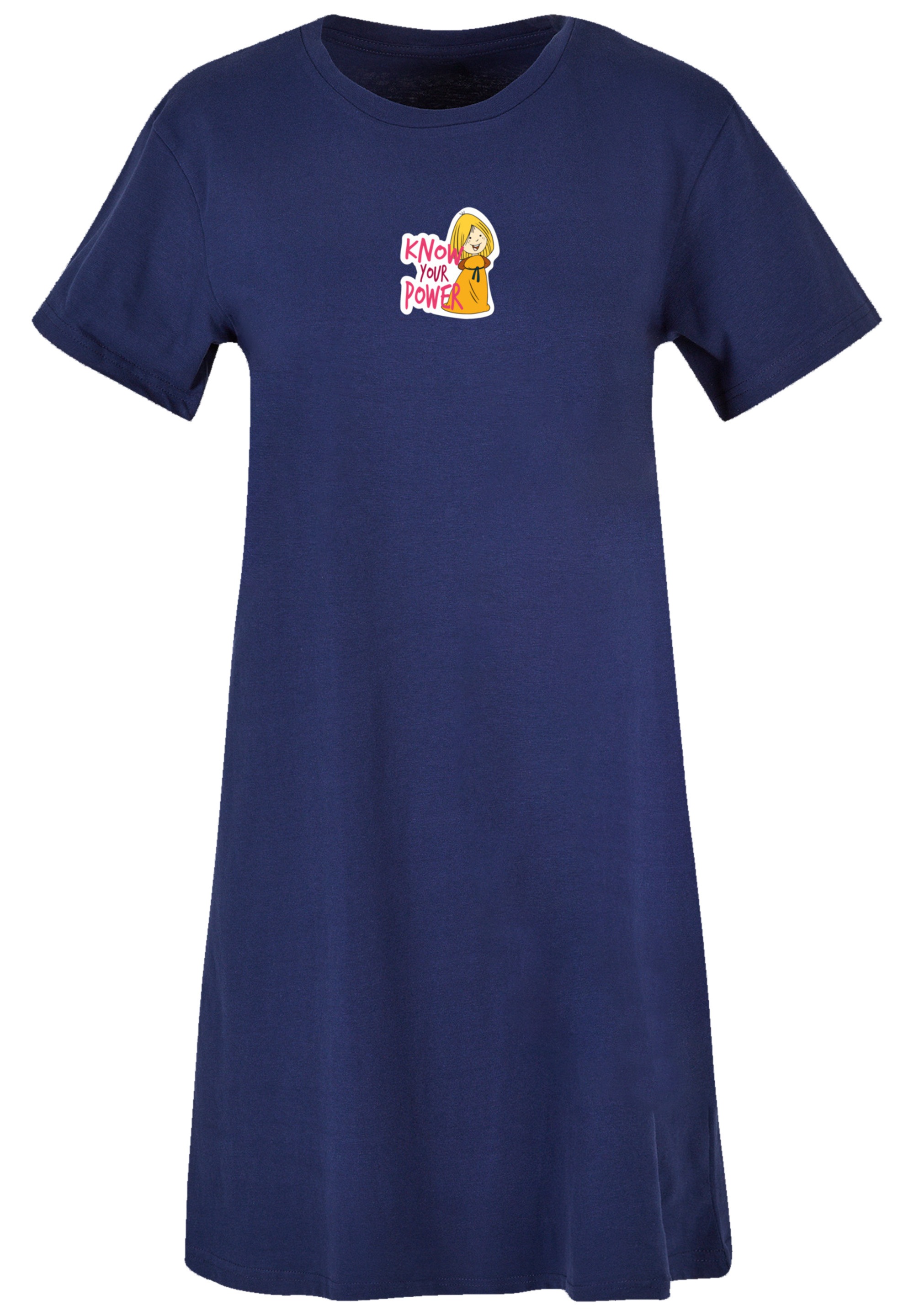 F4NT4STIC Shirtkleid »Wickie Know Your Power« Ohne Taschen Premium Qualität, Nostalgie, Kinderserie
