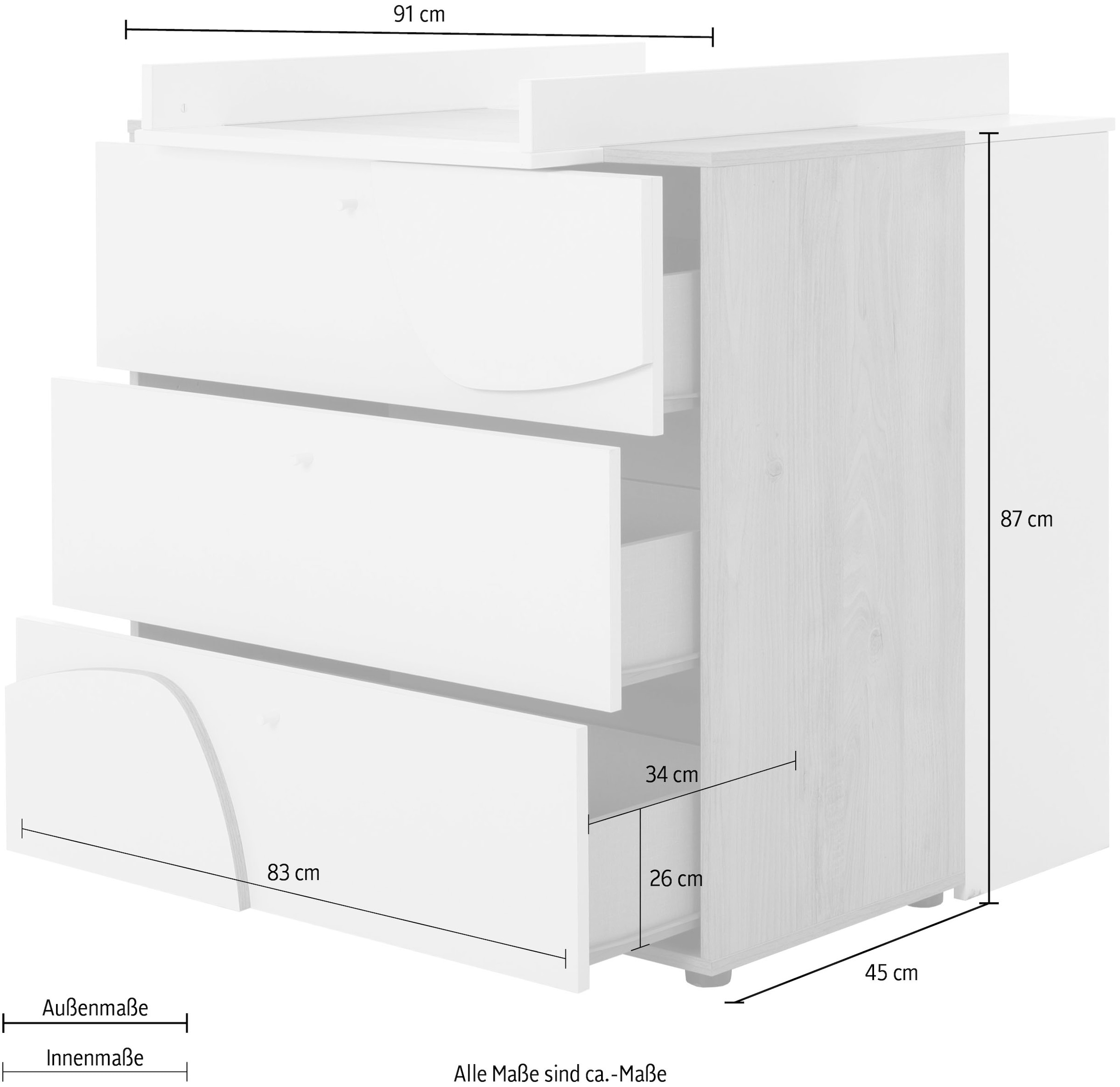 Galipette Babyzimmer-Komplettset »BASILE SET N°2 6tlg« 6 tlg. tlg.