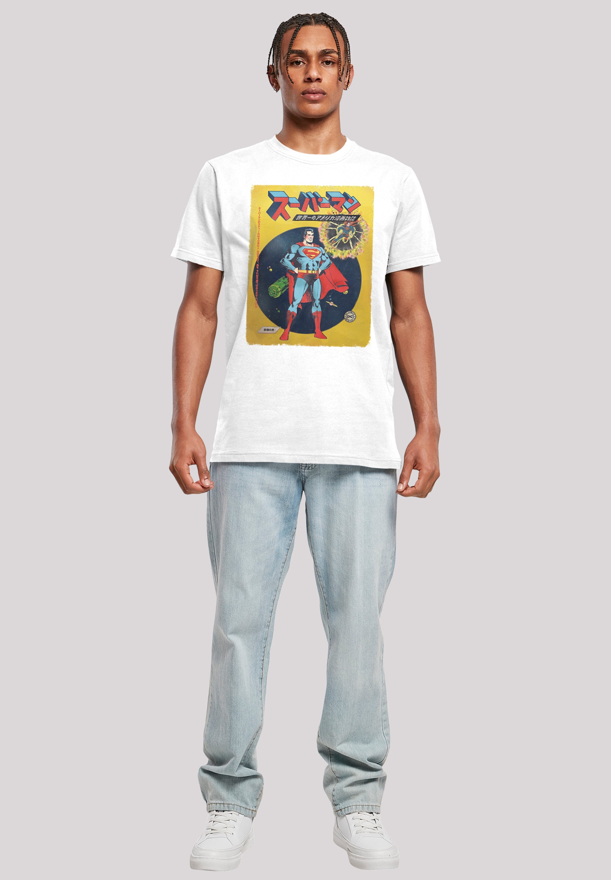 F4NT4STIC T-Shirt »DC Comics Superman International Cover«, Herren,Premium Merch,Regular-Fit,Basic,Bedruckt