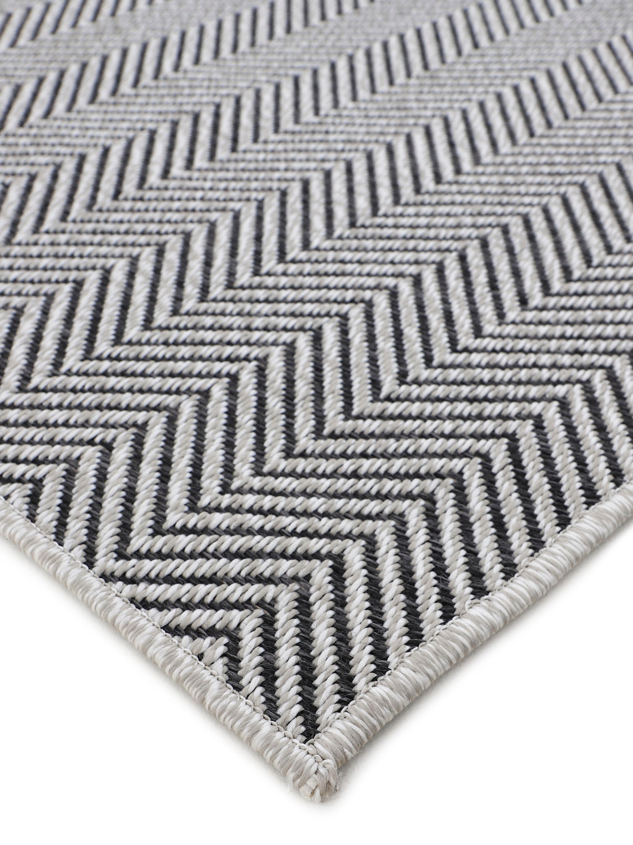 carpetfine Läufer »Boho 106«, rechteckig, 4 mm Höhe, robustes Flachgewebe, Sisal Optik, UV-beständig, Außenbereich