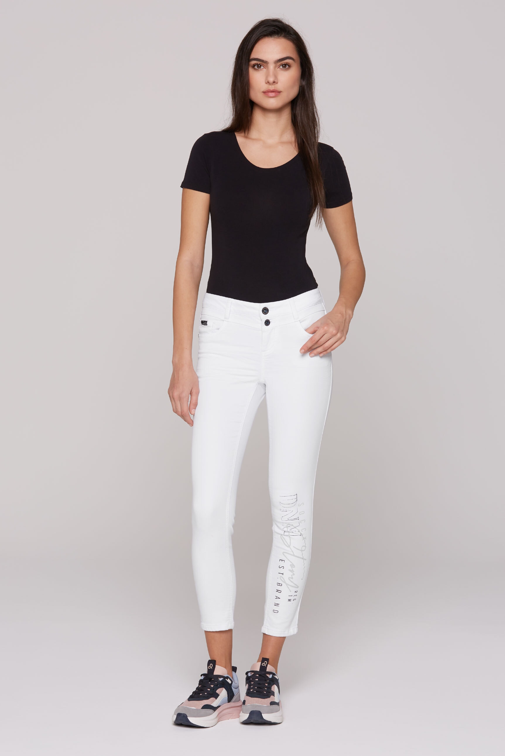SOCCX Slim-fit-Jeans, aus Sweatmaterial