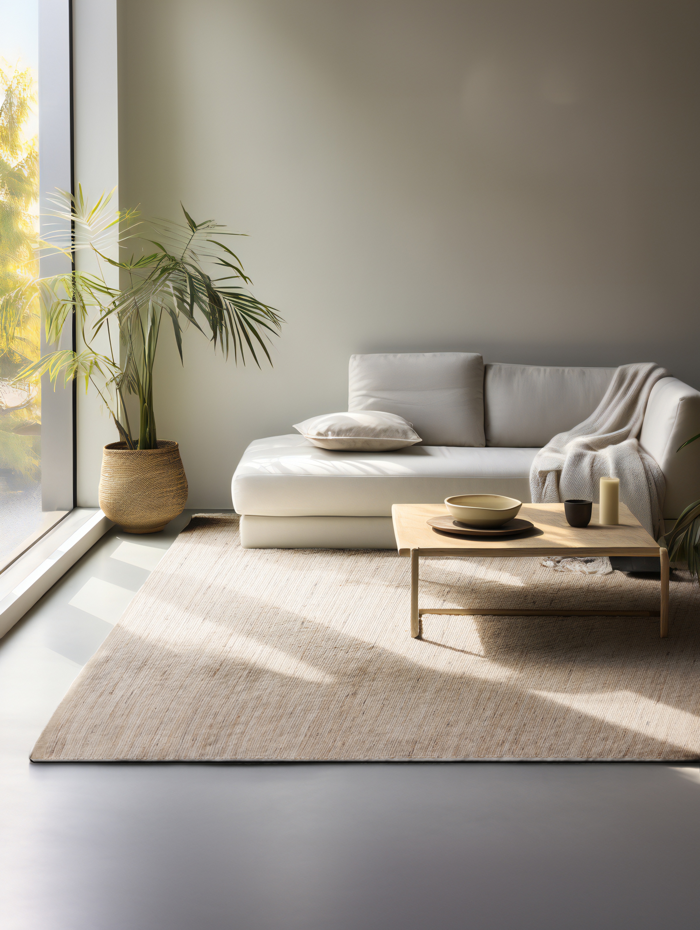 HANSE Home Teppich »Dhaka Juteteppich«, rechteckig, 5 mm Höhe, Läufer, handgewebt, Jute, Wolle, Natur, Wohnzimmer, Flur, Klassisch