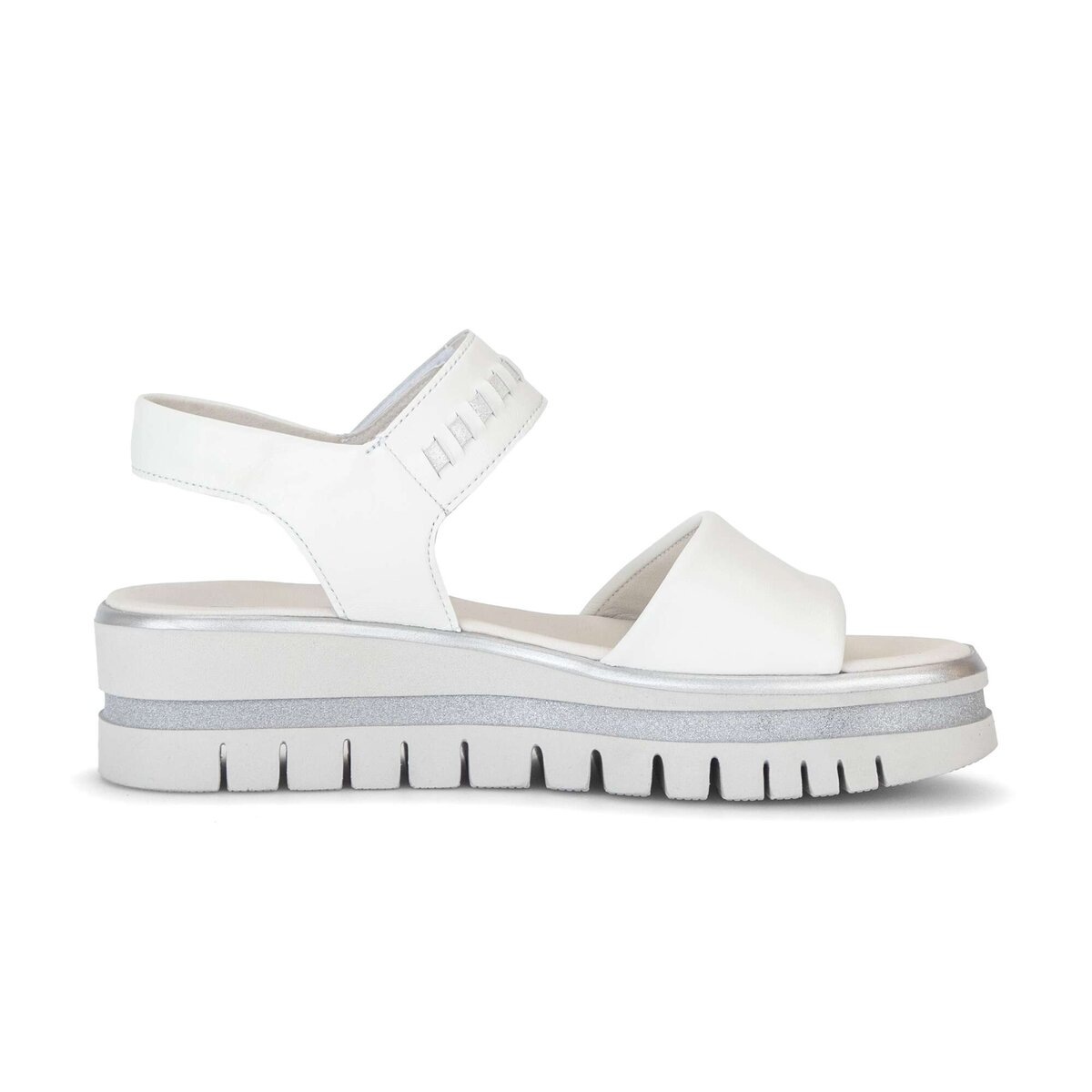 Gabor Platform Sandals Smooth Leather White 39 2