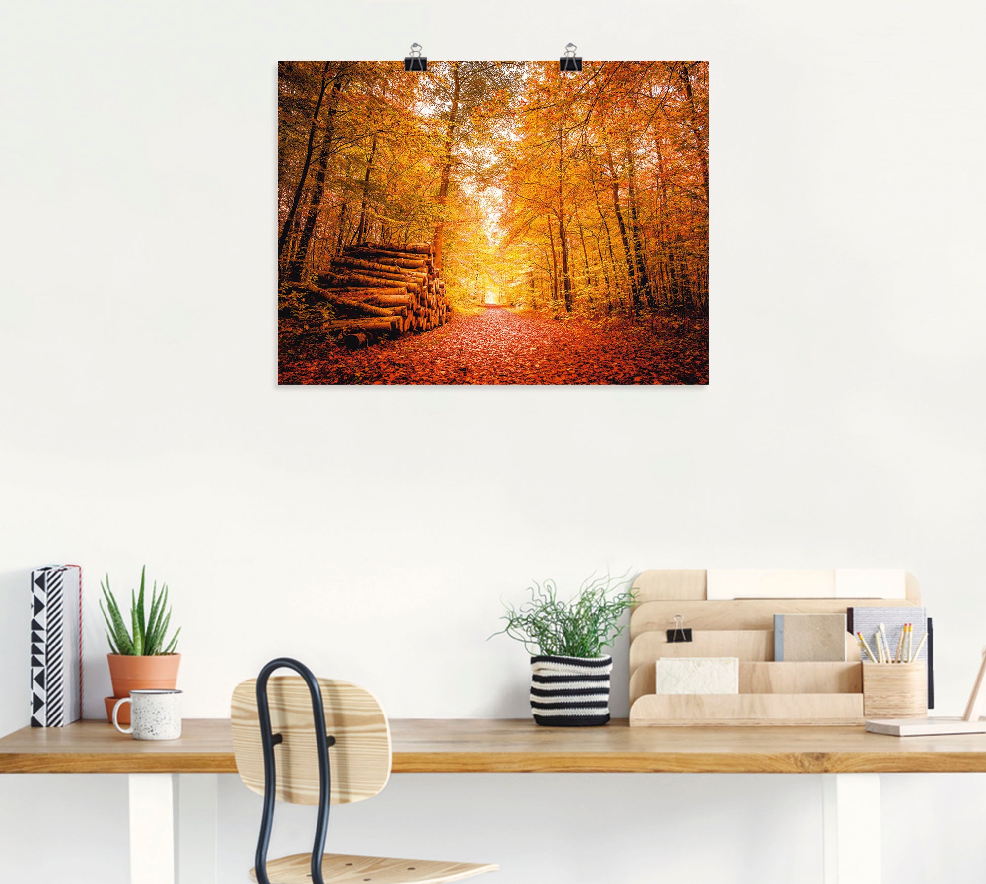 Artland Poster »Herbstlandschaft«, Vier Jahreszeiten, (1 St.), als Alubild, Leinwandbild, Wandaufkleber oder Poster in versch. Größen