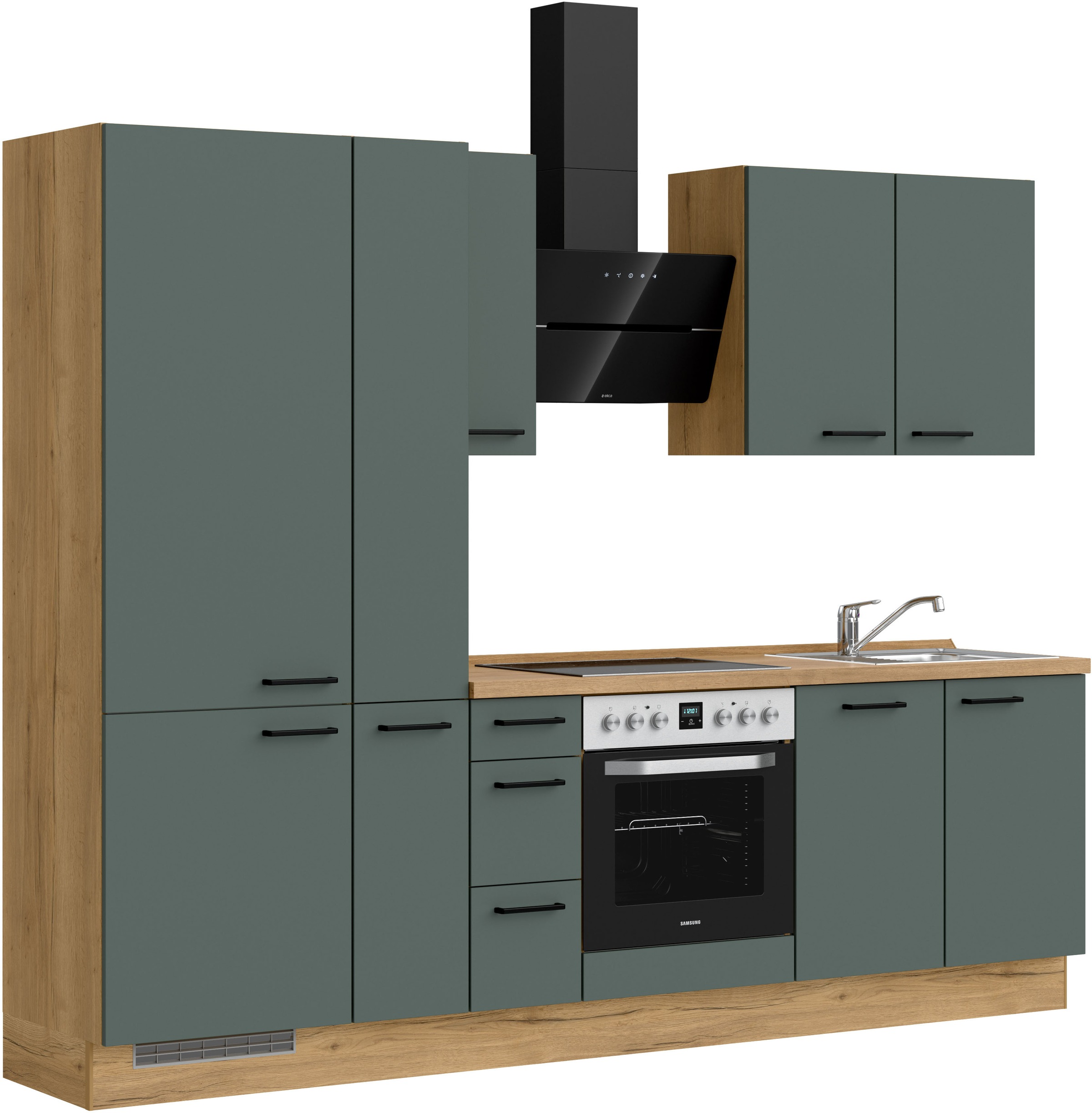 nobilia® Küchenzeile »"Easytouch II"«, vormontiert, Ausrichtung wählbar, Breite 270 cm, wahlw. mit E-Geräten