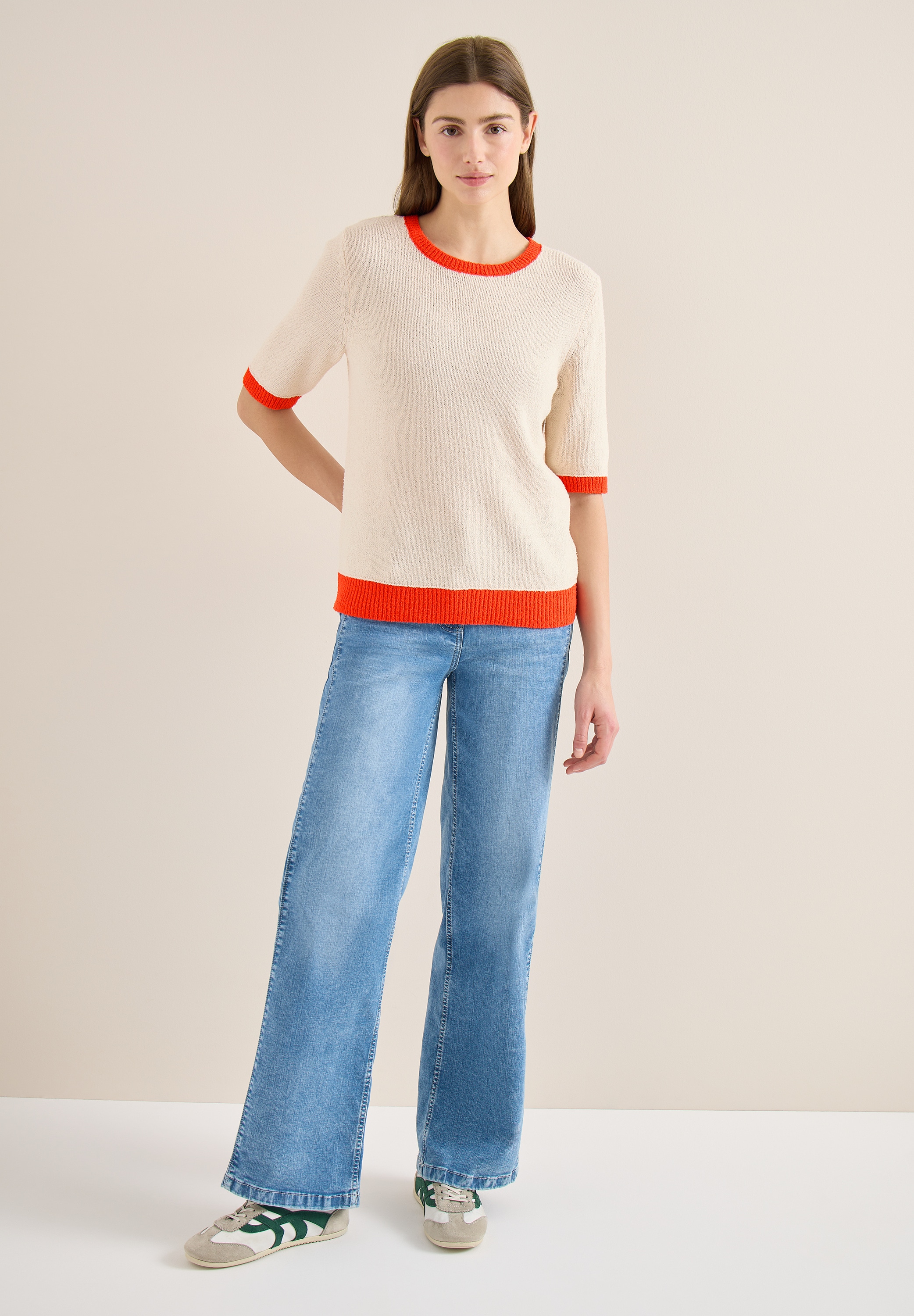 Cecil Kurzarmpullover Rundhalsausschnitt