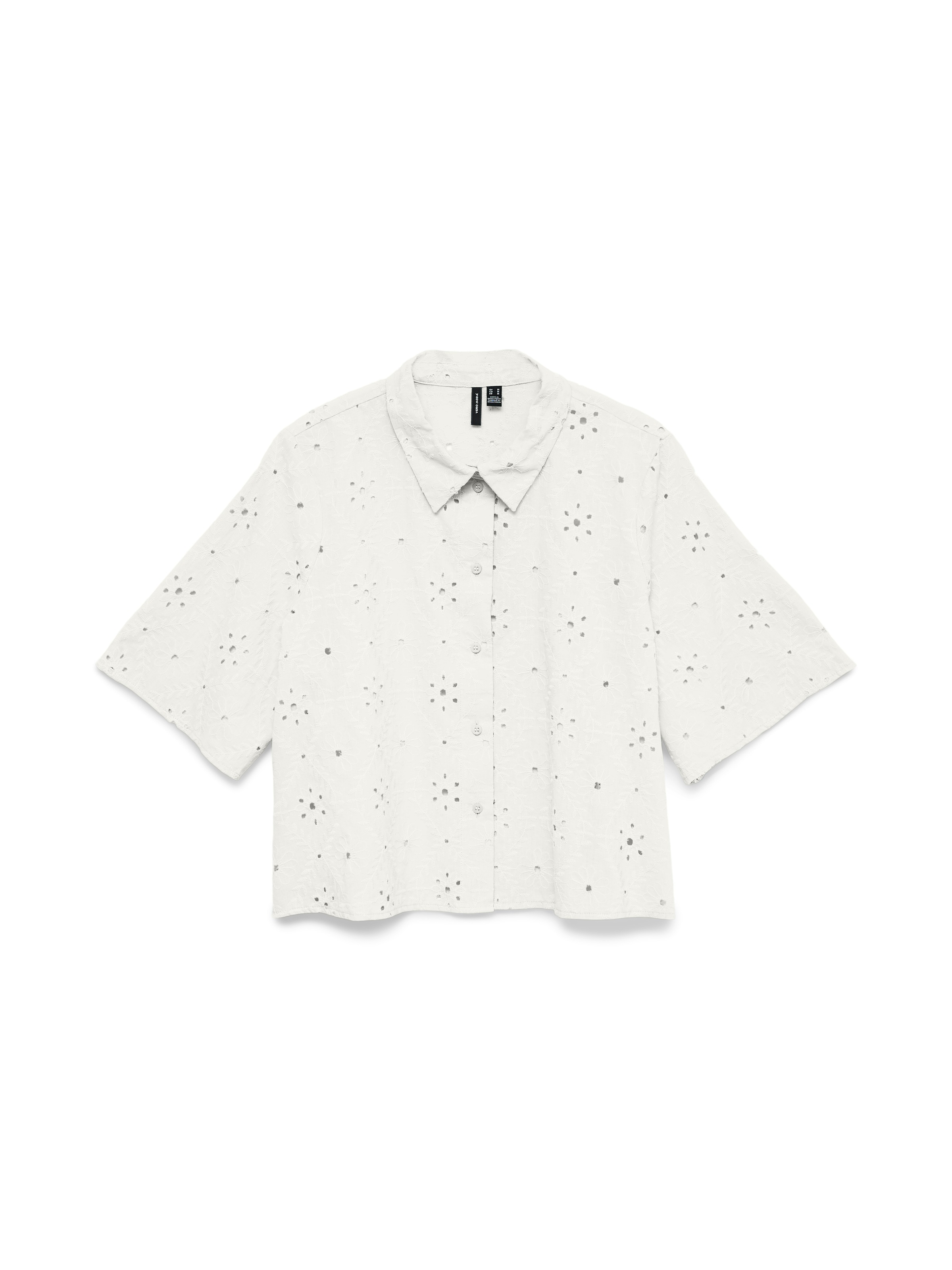 Vero Moda Kurzarmbluse »VMELIZA SHORT 2/4 SLEEVE SHIRT WVN NOOS« Baumwolle