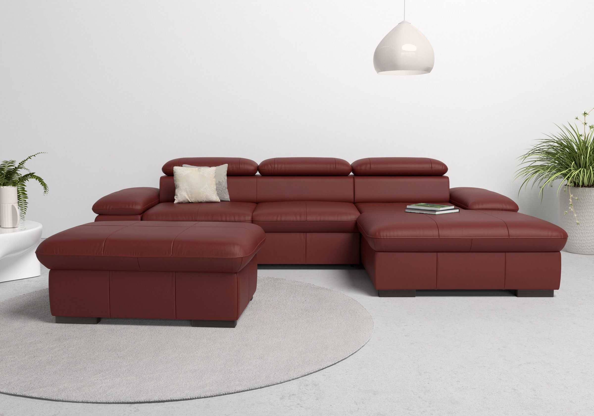 Home affaire Ecksofa »Alberto L-Form«, mit Kopfteilverstellung, wahlweise mit Bettfunktion