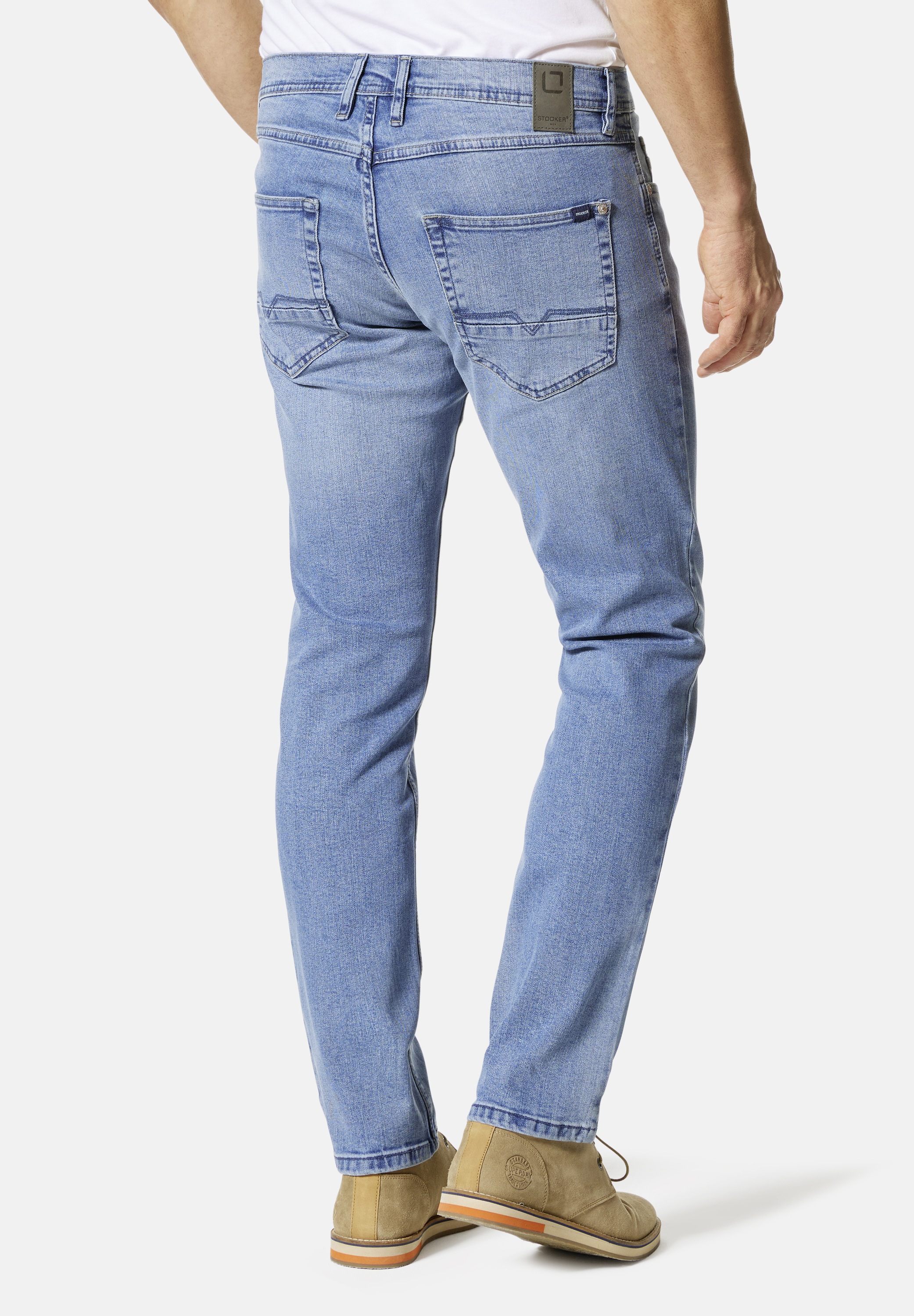 Stooker Men 5-Pocket-Jeans "Glendale Denim Slim Straight Fit Jeans" günstig online kaufen