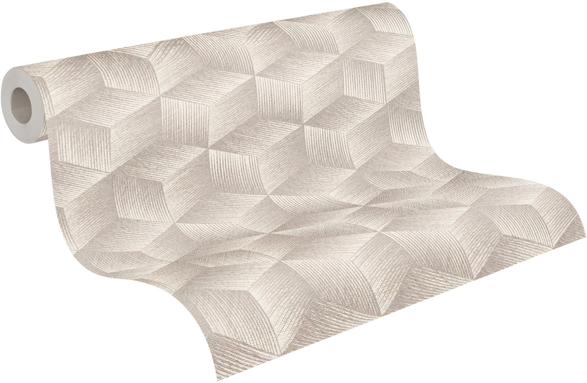 A.S. Création Vliestapete »Natural Living 3D Tapete« gemustert | matt | neutral leicht strukturiert 3D Tapete Vlies Vlies Wand Tapeten Wohnzimmer Schlafzimmer Küche Optik