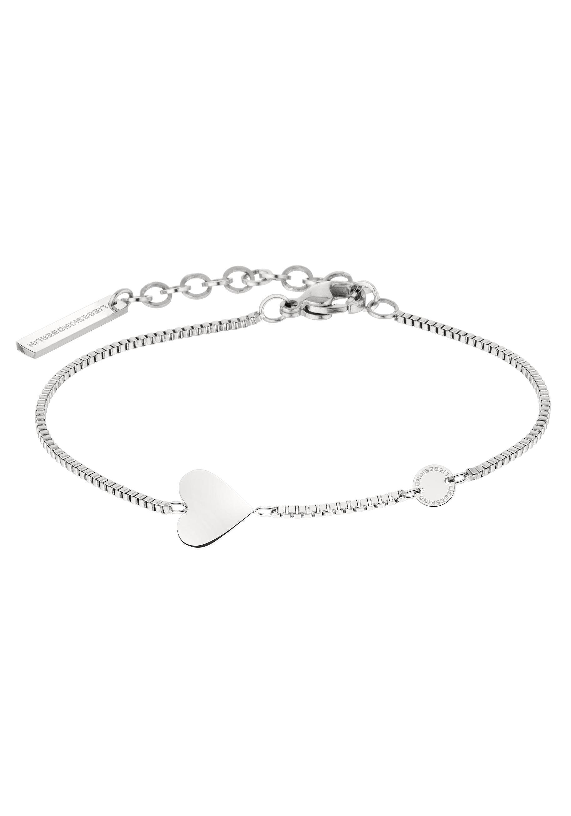 Armband »Schmuck Geschenk Edelstahl Armkette Herz, LJ-0509-B-20, LJ-0510-B-20«