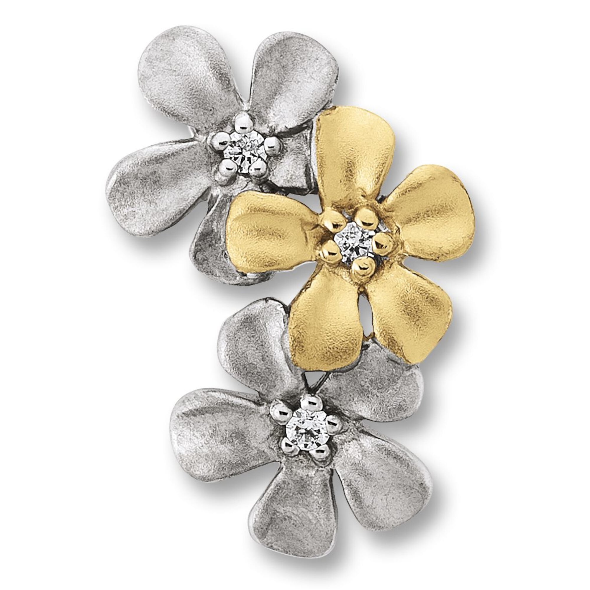 Kettenanhänger ONE ELEMENT "Zirkonia Blume Anhänger aus 925 Silber", silber, Schmuckanhänger, Mädchen, Silber 925 (Sterlingsilber), Kettenanhänger, Feine Gestaltung – ein Sinnbild mit ruhiger Eleganz