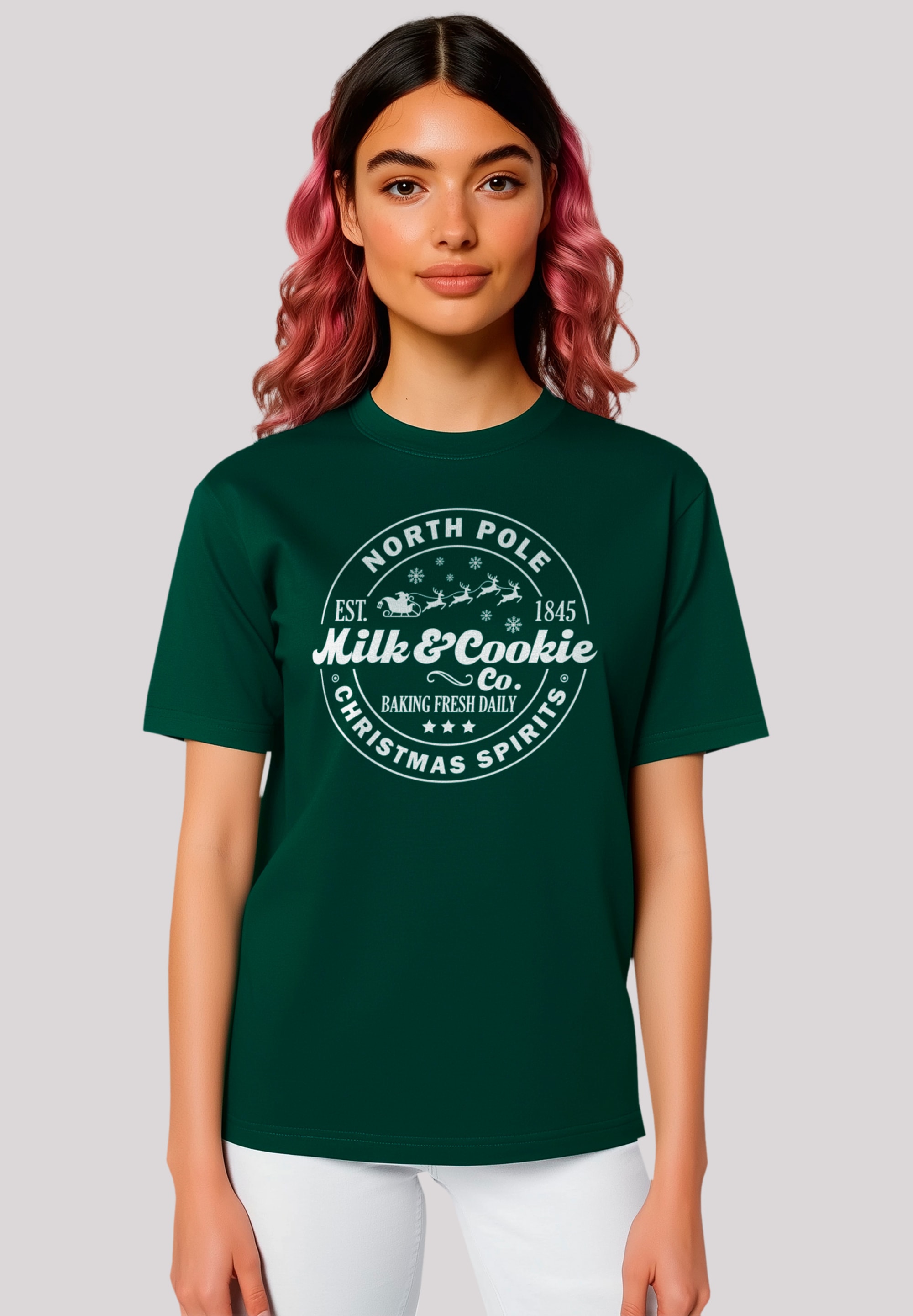 T-Shirt »Milk and Cookie Bakery Retro Weihnachten«, Premium Qualität