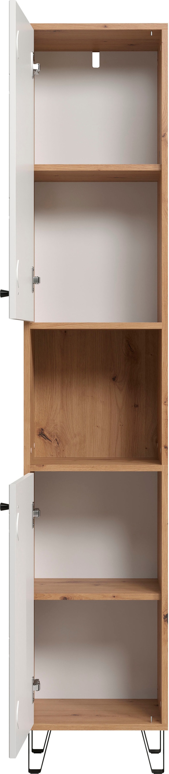 PLACES OF STYLE Hochschrank »Tarragona« 1 Stk. tlg. Hochschrank mit 1 Tür & 1 Klappe - (B/T/H) 36/29/191 cm