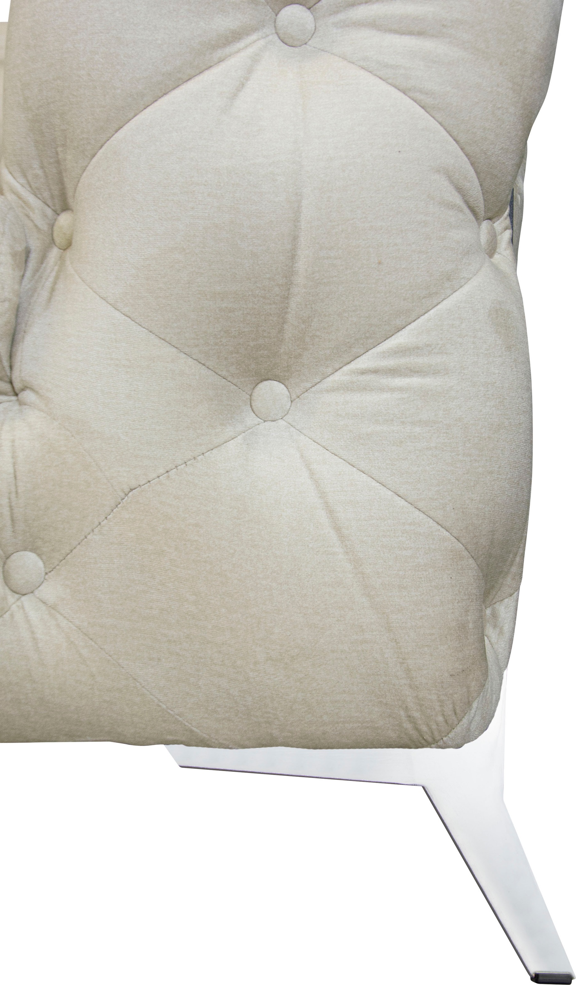 Leonique Chesterfield-Sofa »Amaury L-Form«, moderne Chersterfield-Optik, Breite 262 cm, Fußfarbe wählbar