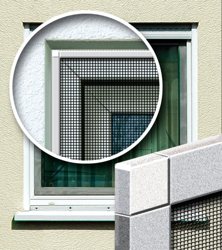 SCHELLENBERG Fliegengitter-Gewebe »aus Fiberglas in anthrazit und weiß«, Insektenschutz Rolle für Fenster und Tür, verschiedene Maße