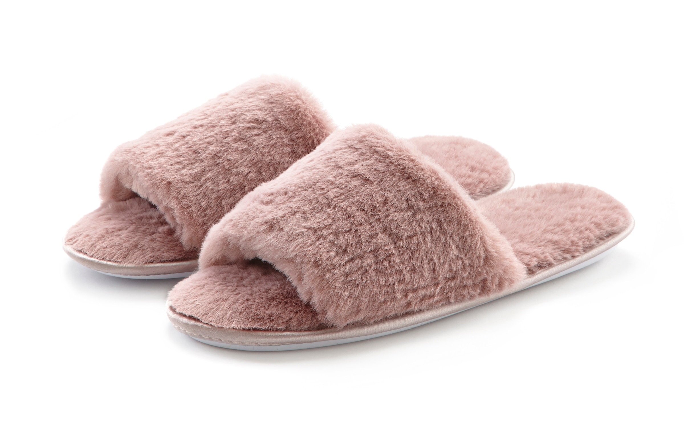 Vivance Dreams by Lascana Pantolette "Hausschuh, Pantoffel," mit kuscheligem, warmen Fellimitat VEGAN