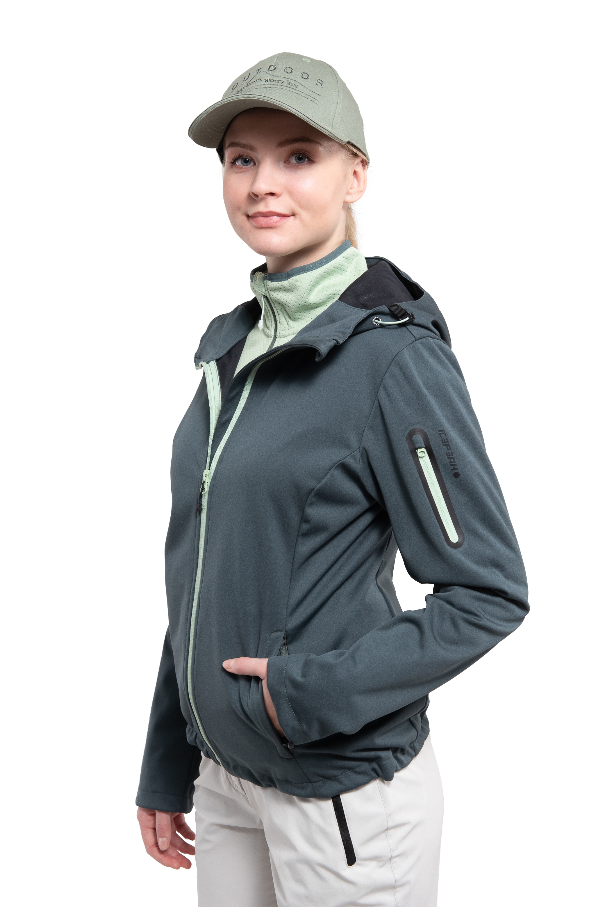 Icepeak Softshelljacke "D SOFTSHELLJACKE BRIDGEWATER", mit Kapuze günstig online kaufen