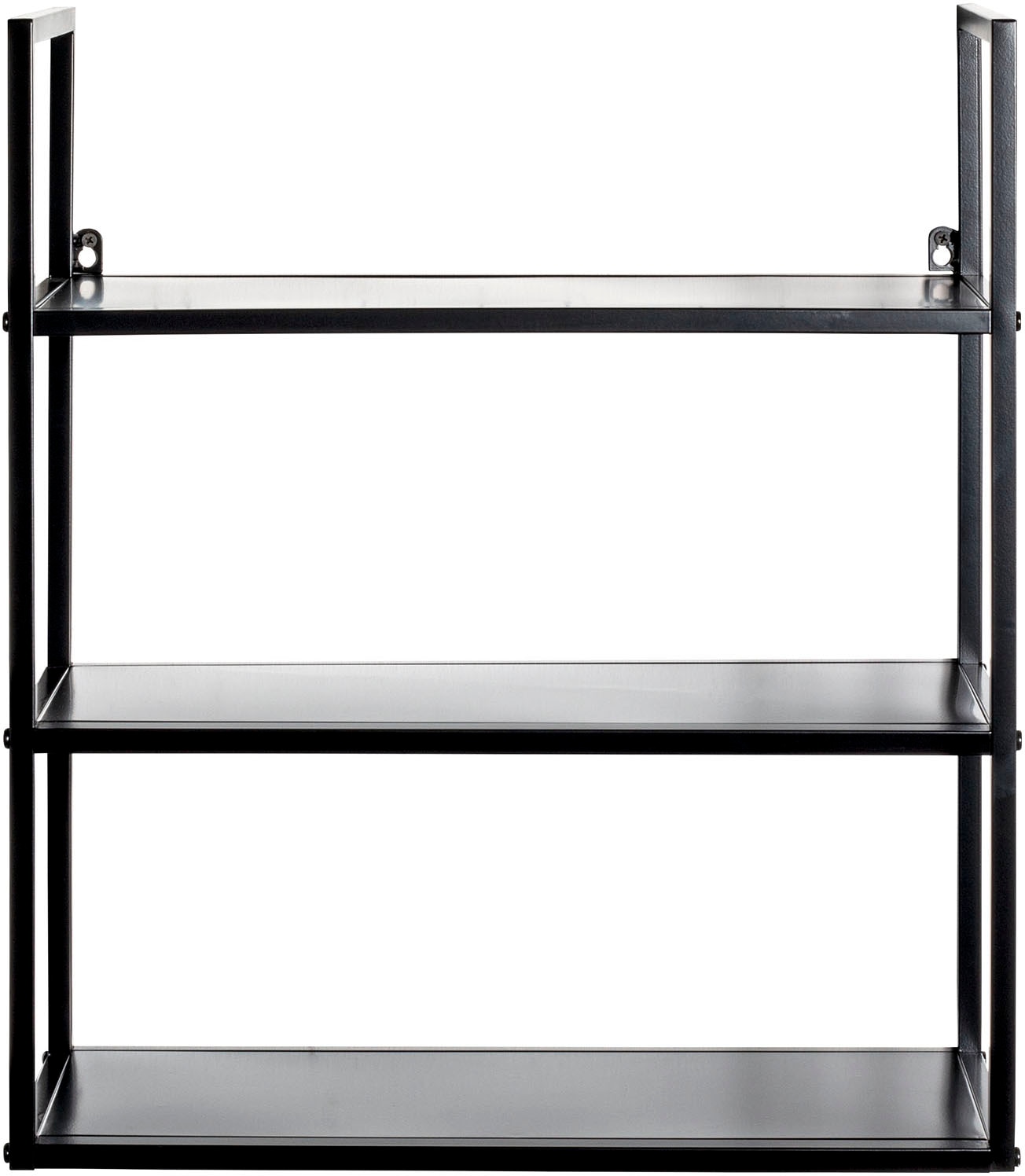 HAKU Wandregal »Hängeregal, Wandboard« rechteckig - aus Metall Schwarz - B/T/H 50/20/58 cm