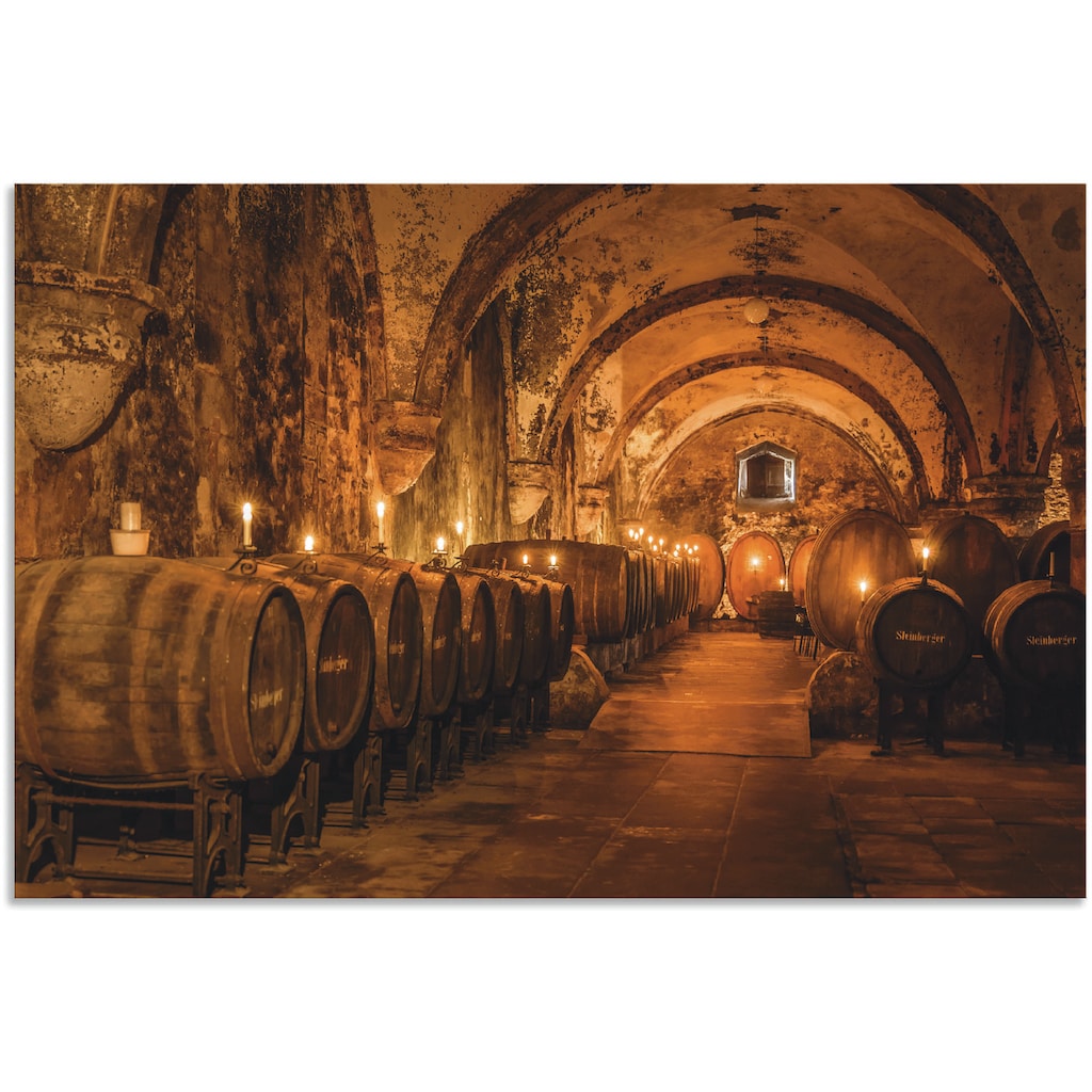 Artland Wandbild »Historischer Weinkeller Eberbach«, Wein Bilder, (1 St.)