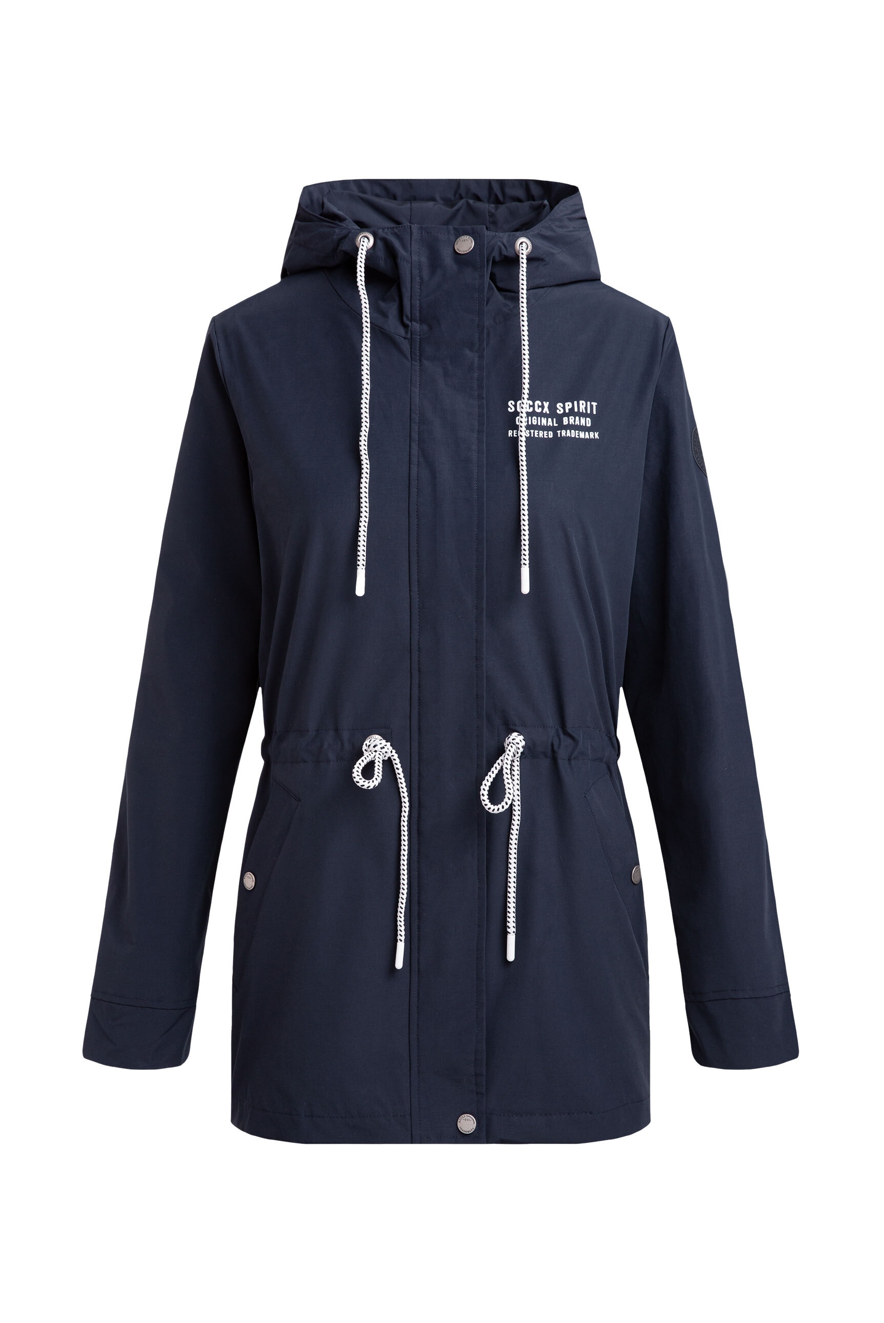 SOCCX Funktionsjacke mit Kapuze mit Windbreaker-Bündchen und Waterproof-Eingrifftaschen