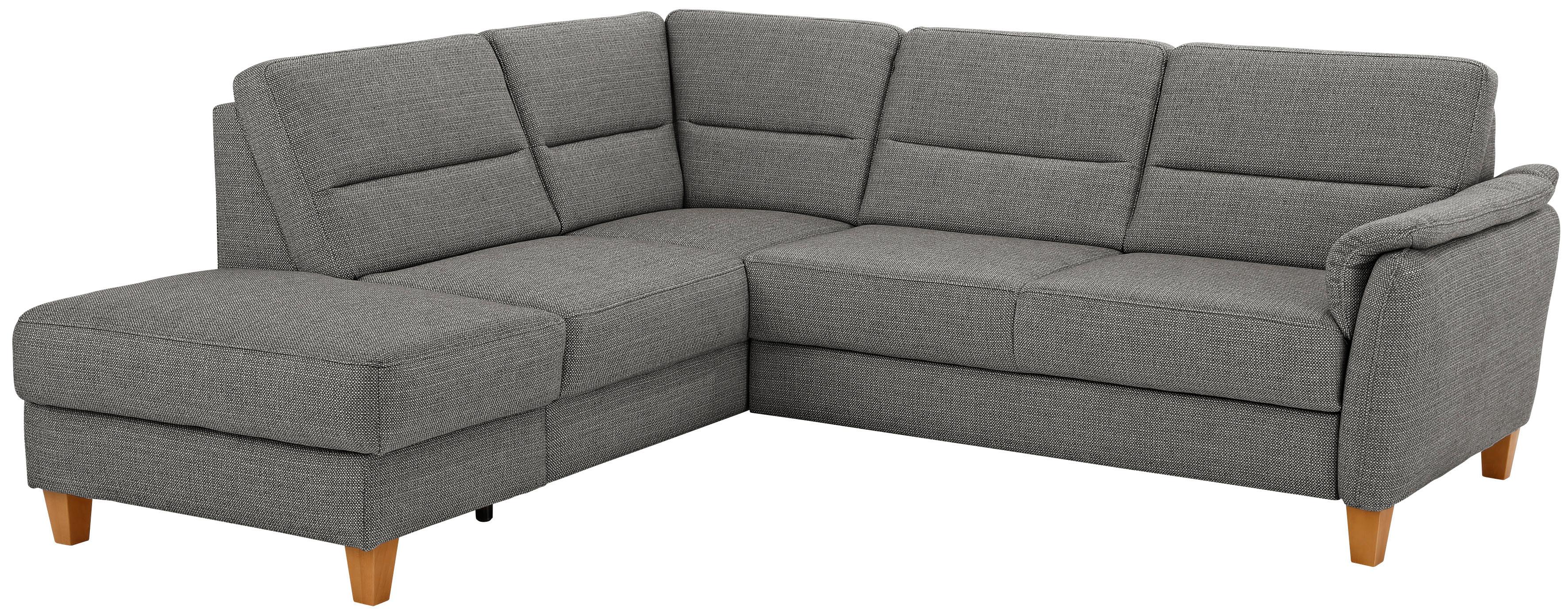 Home affaire Ecksofa "Palmera, L-Form, B: 236 cm, Bettfunktion & Bettkasten wählbar" Federkern-Polsterung, Sitzhöhe 48 cm, handgefertigt, stilvolles Design