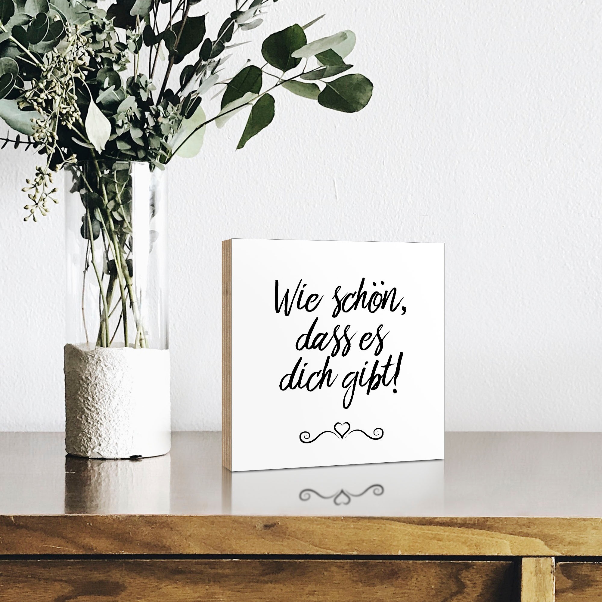 Artland Holzbild "Wie schön, dass es dich gibt", Sprüche & Texte, (1 St.) günstig online kaufen