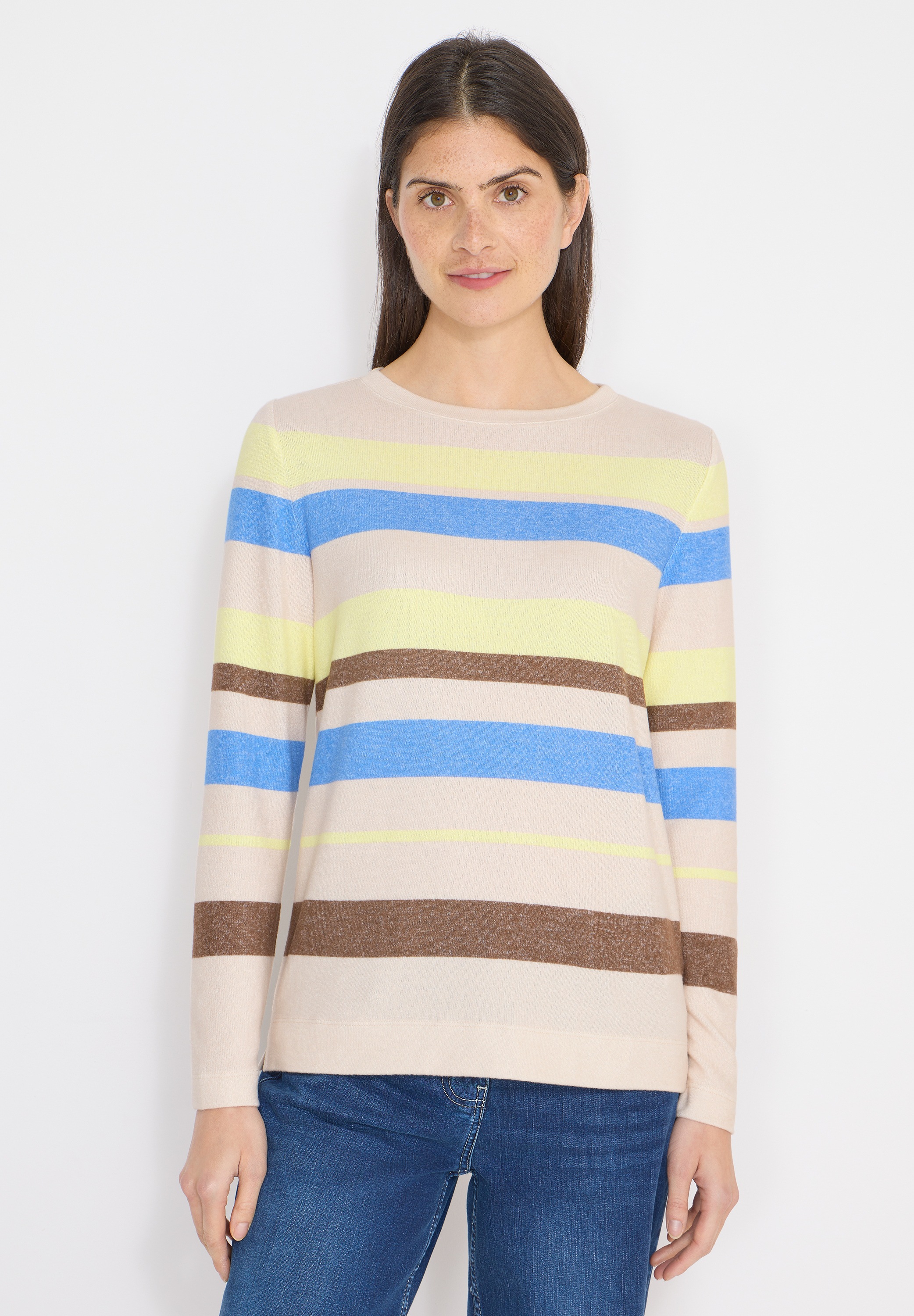 Cecil Langarmshirt aus strecthigem Viskosematerial günstig online kaufen