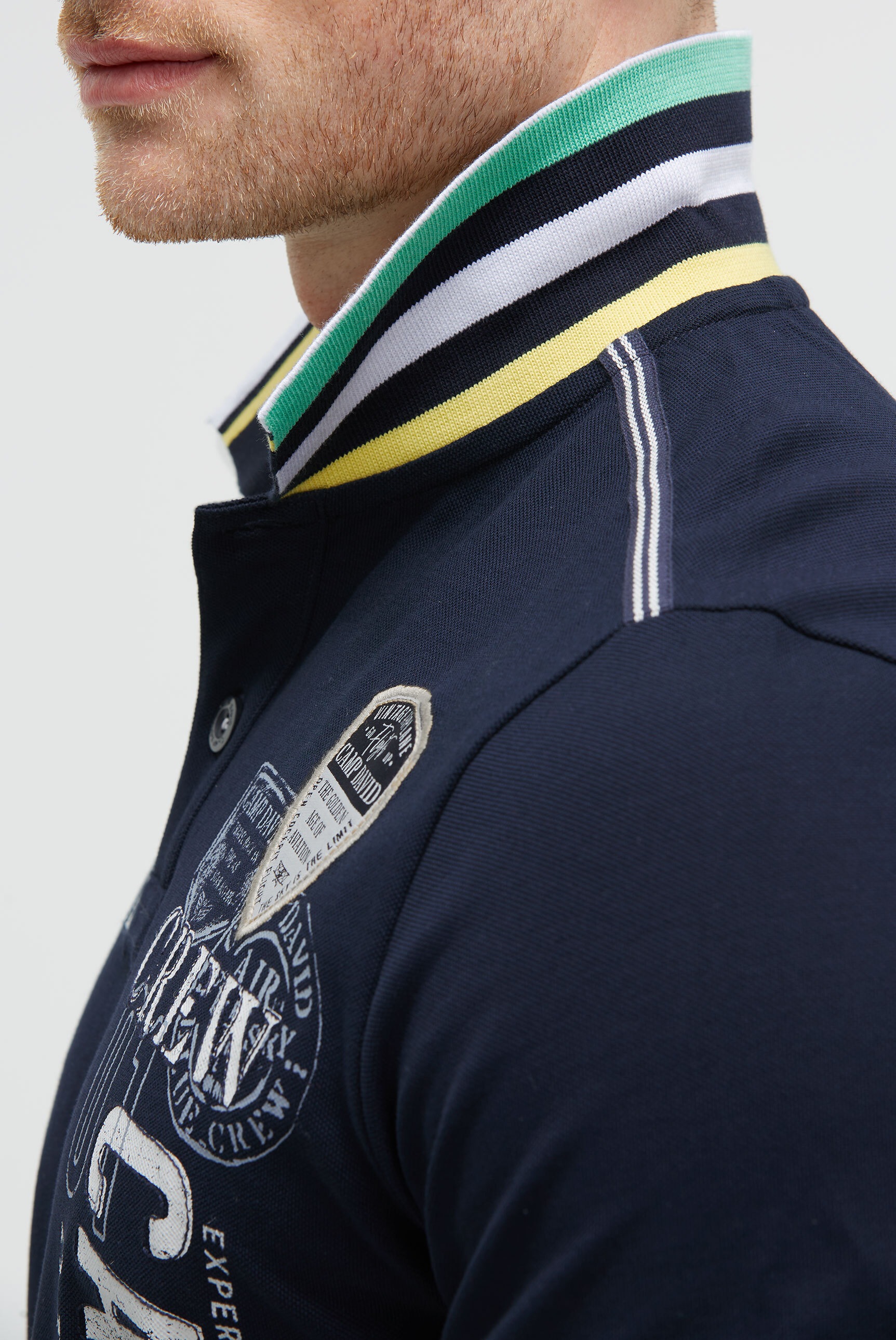 CAMP DAVID Poloshirt mit Seitenschlitze