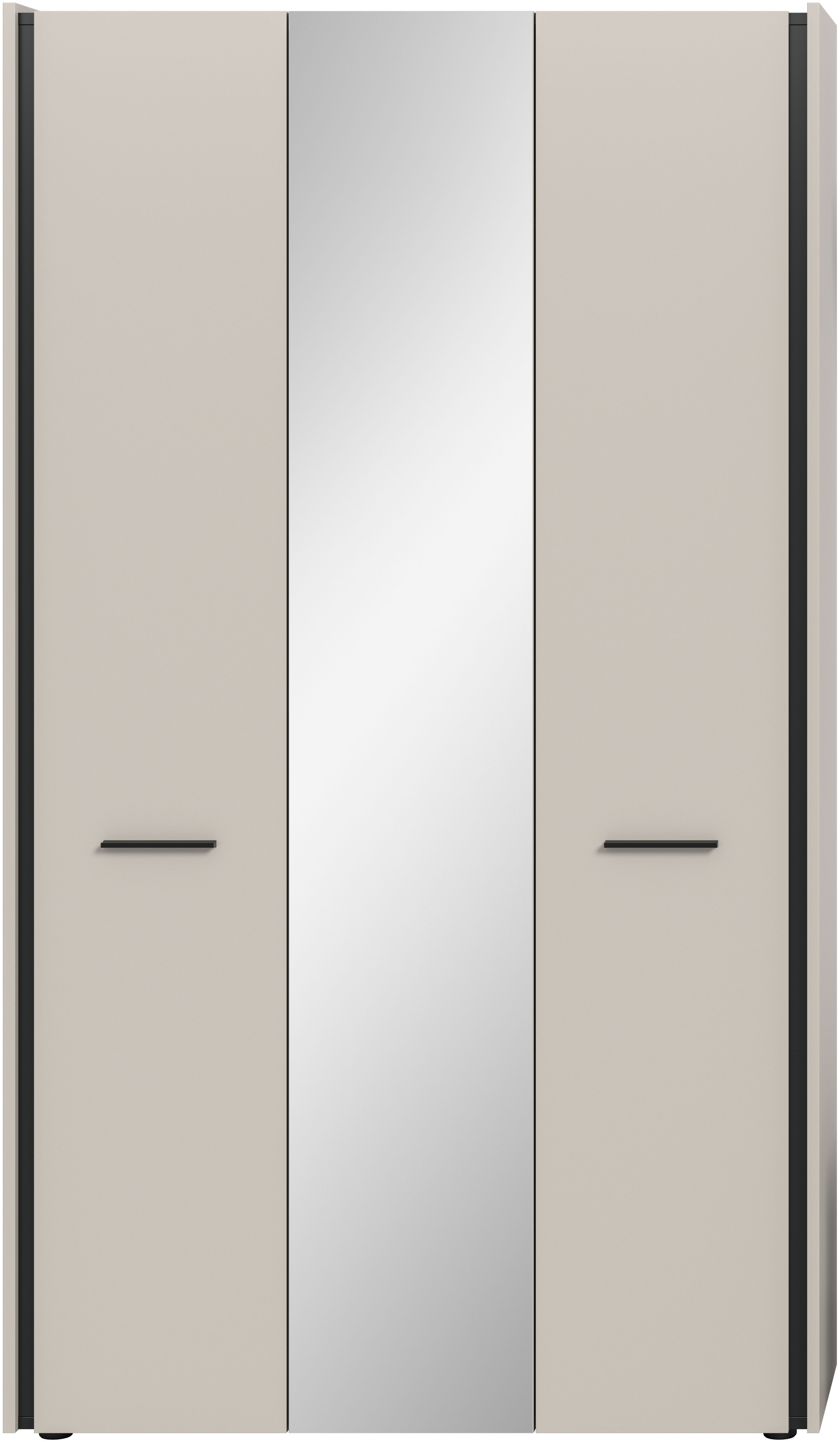 Home affaire Garderobenschrank »RAK, Breite 107 cm, viel Stauraum, 3 Türen, 12 Fächer« bietet Platz für ca. 60 Schuhe,  Schuhschrank, Hochschrank, Kleiderschrank, Mehrzweckschrank, Schrank