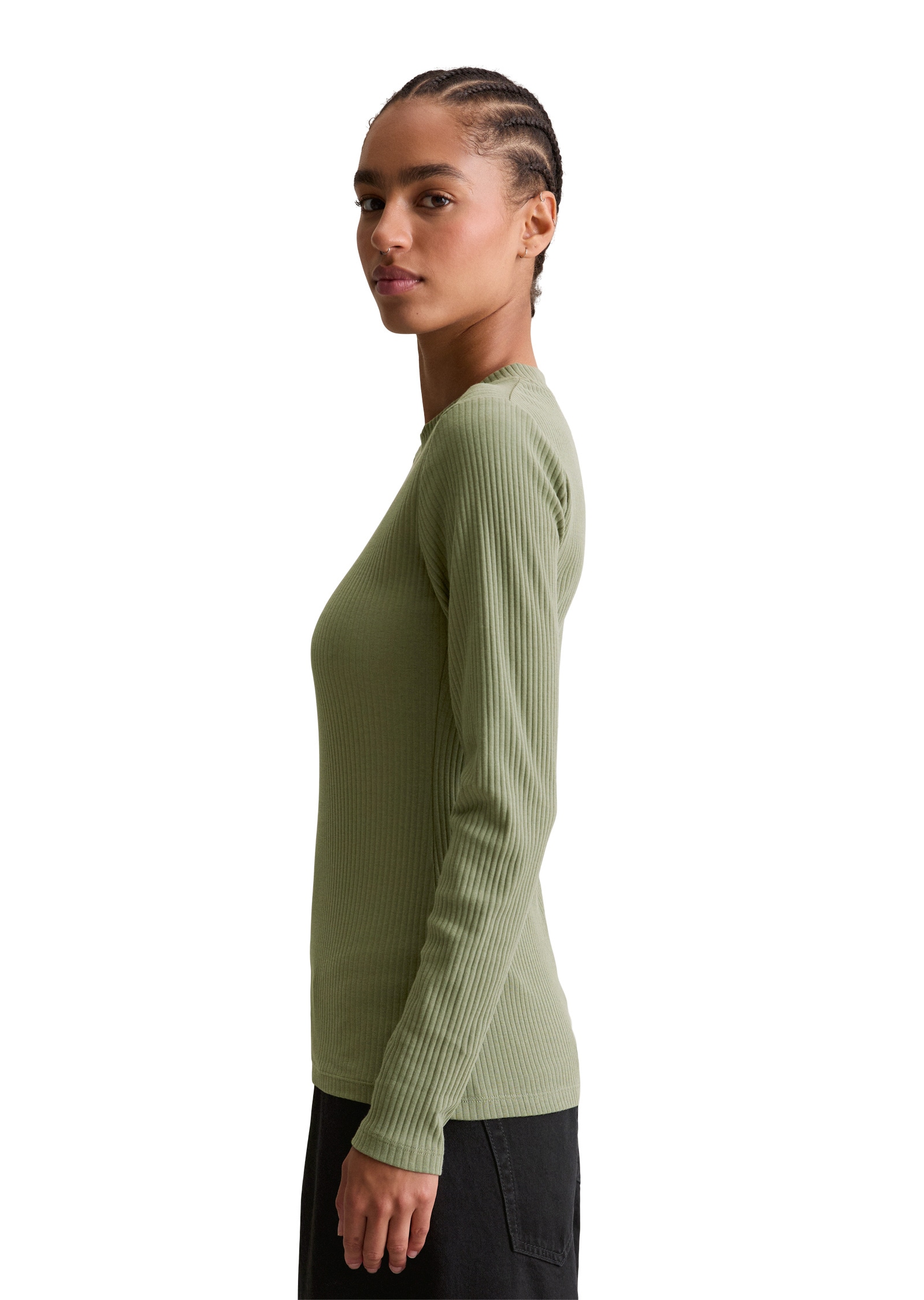 Marc O'Polo DENIM Langarmshirt »aus Rippjersey«