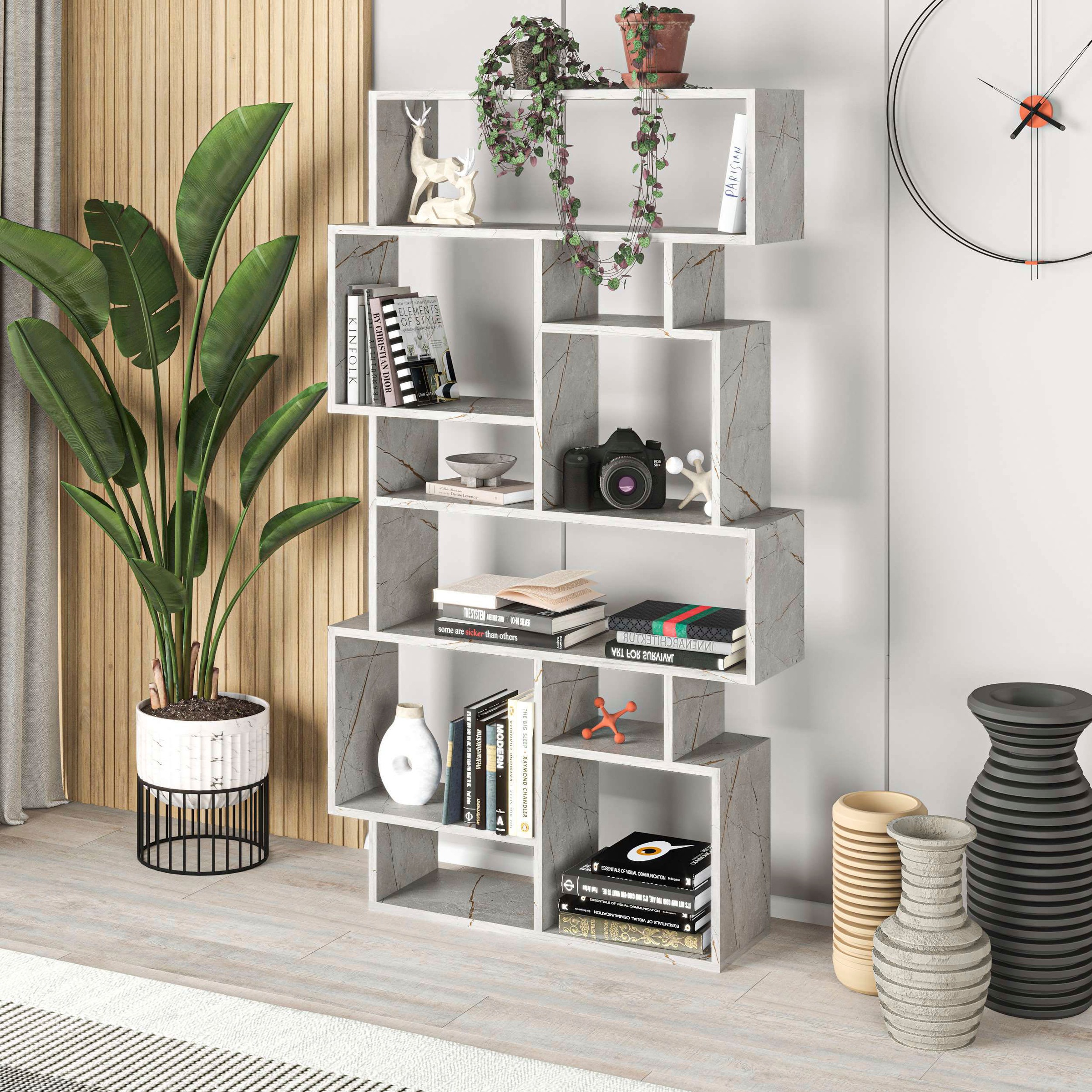Decortie Bücherregal "Karmato Bücherregal", (Packung), Leichte Montage, Lag günstig online kaufen