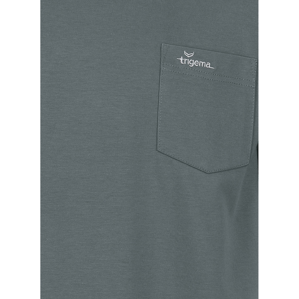 Trigema T-Shirt »TRIGEMA T-Shirt aus Biobaumwolle mit Brusttasche«, (1 tlg.)