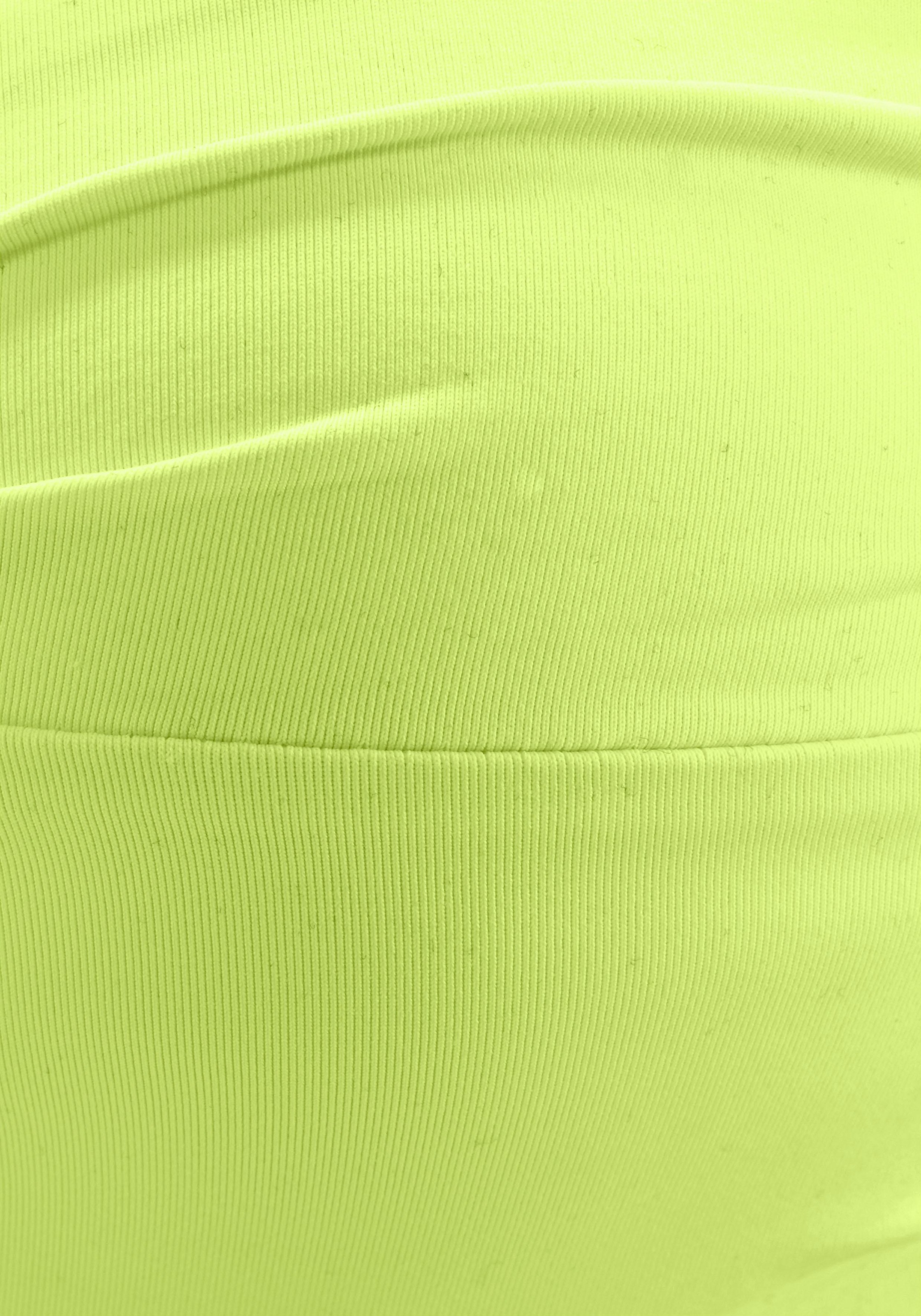 Bandeau-Bikini-Top S.OLIVER "Spain", Damen, Gr. 38, Cup D, grün (lime), Microfaser, Microfaser, unifarben, Bikini-Oberteile, in unifarben mit Wickeloptik 3