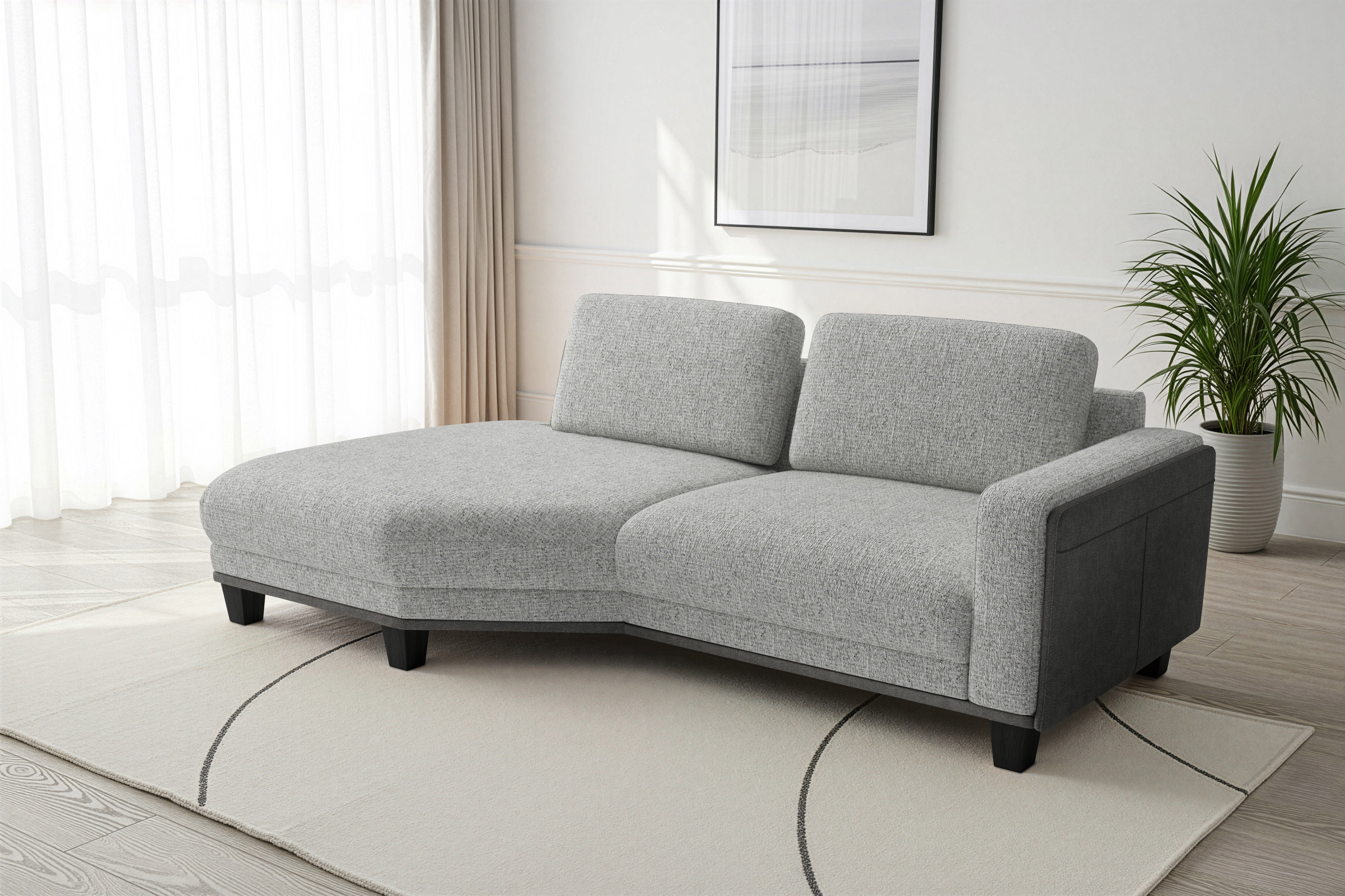 sit&more Ecksofa "Concept" Modernes Sofa in drei Fußfarben zur Auswahl