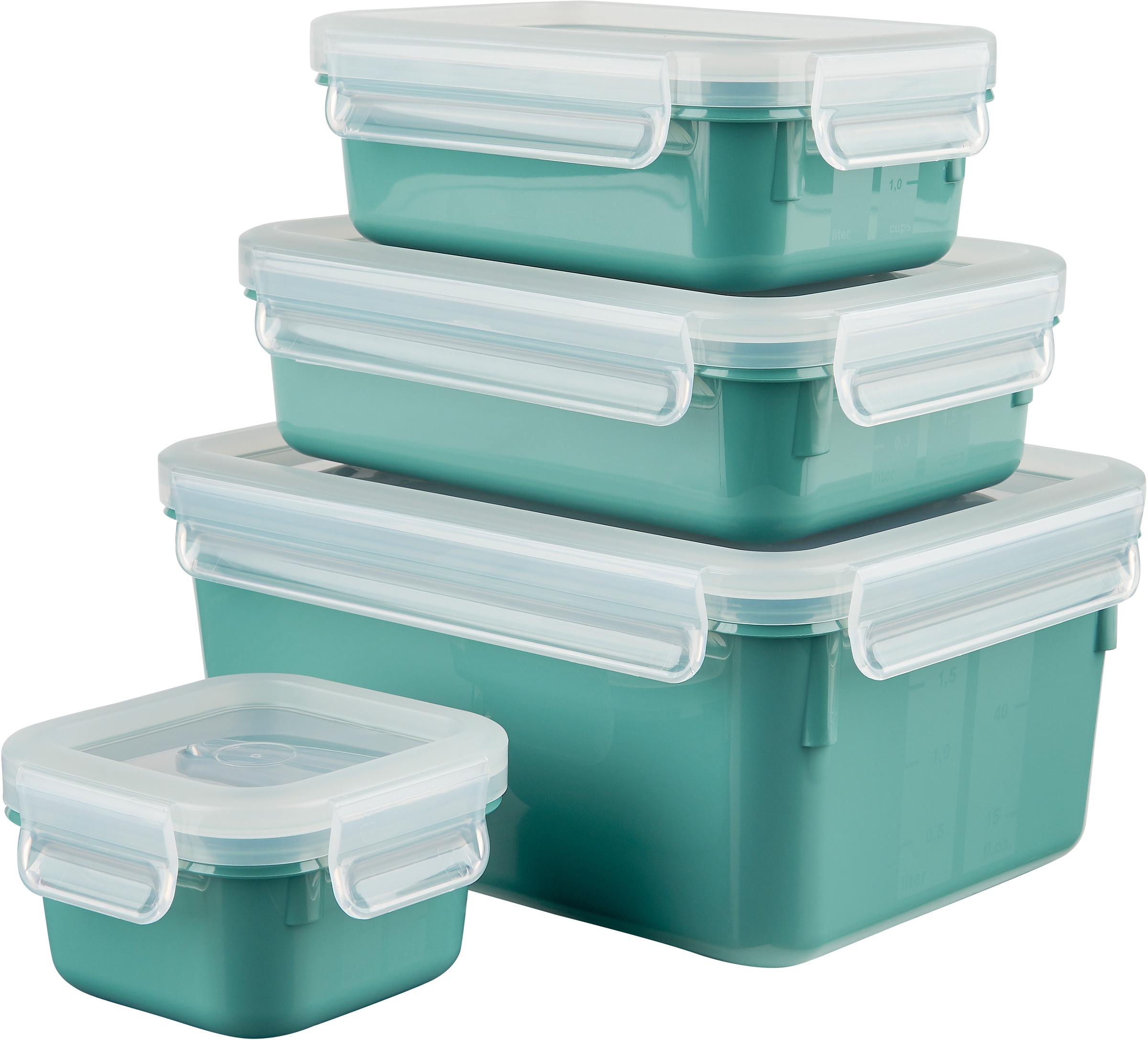 Emsa Frischhaltedose "Clip & Close Color Edition" Set, 4 Stk. tlg. 0,2/0,55 günstig online kaufen