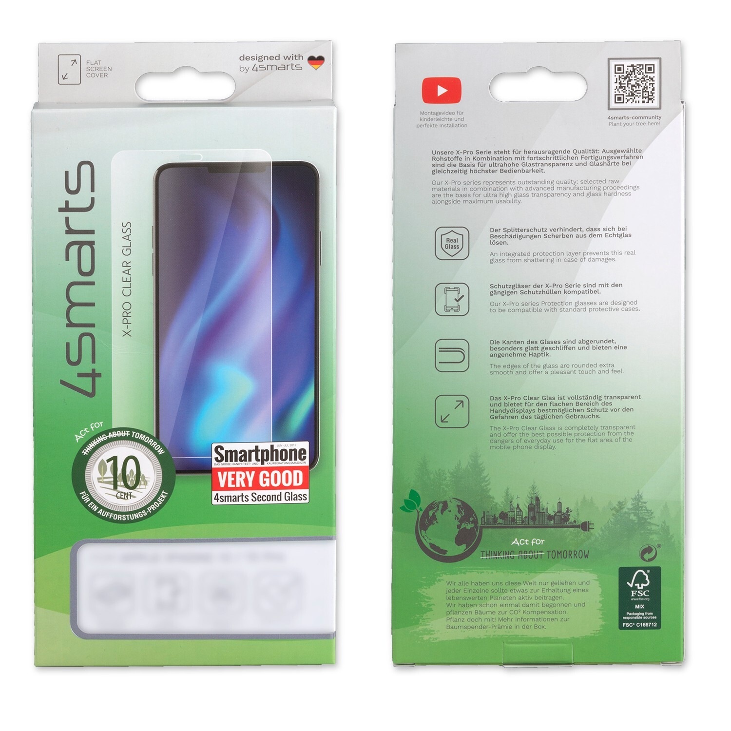 4smarts Displayschutzglas »Second Glass X-Pro Clear«, für Apple iPhone 7 / 8-Apple iPhone SE 20 / SE 22