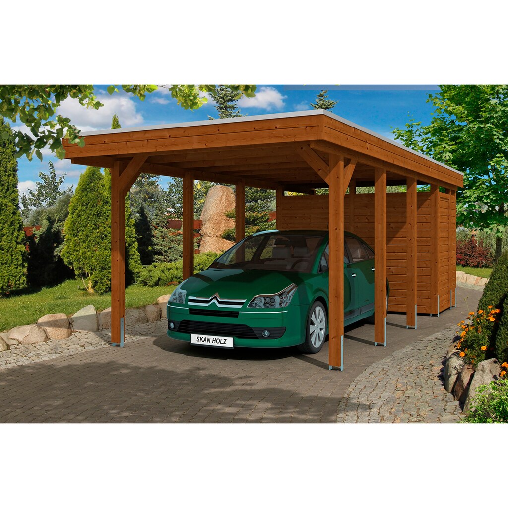 Skanholz Einzelcarport »Friesland 2«, Holz, 270 cm, braun