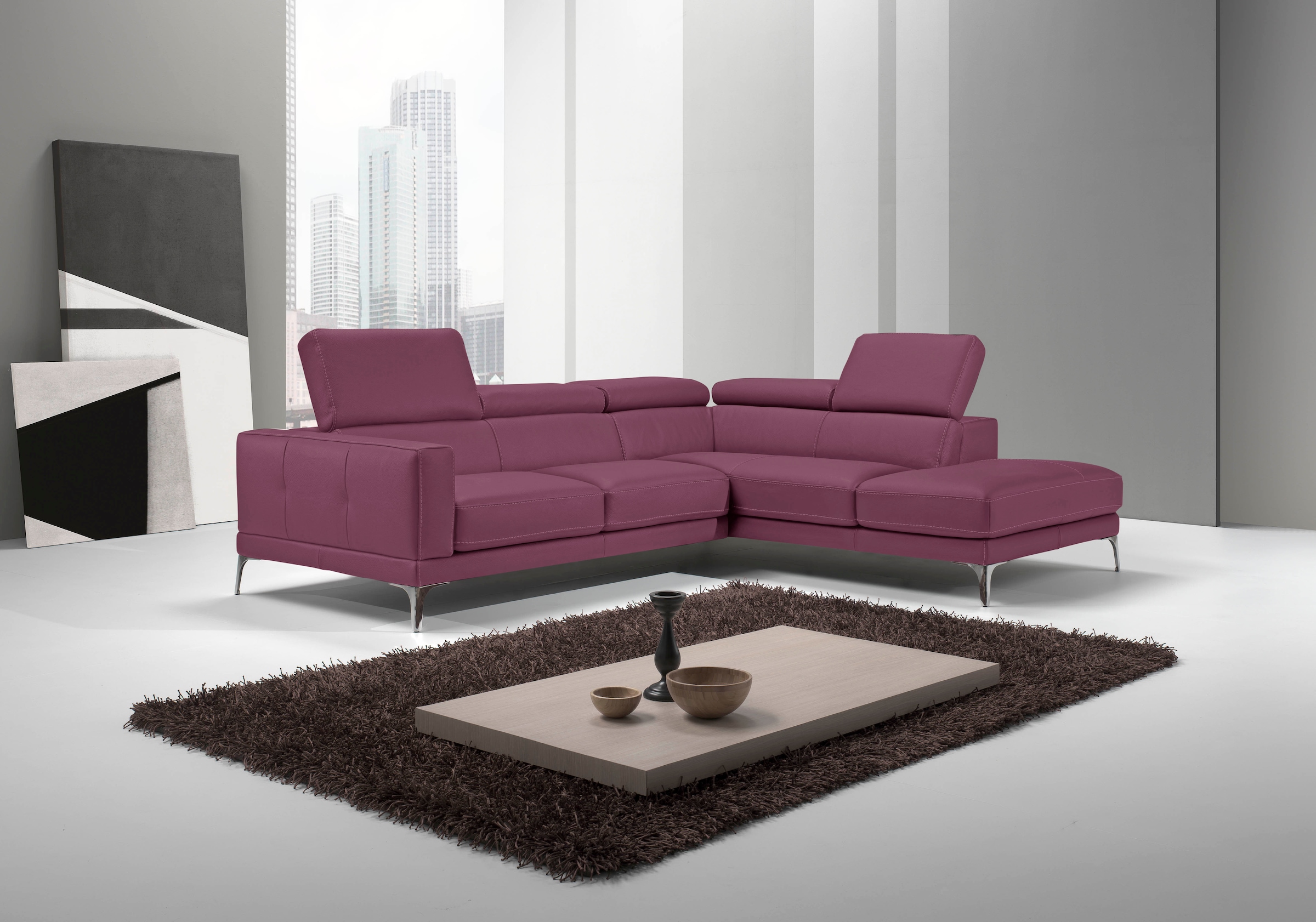 Egoitaliano Ecksofa "Claudie, Designsofa mit extrakomfortablem Sitzkomfort" günstig online kaufen