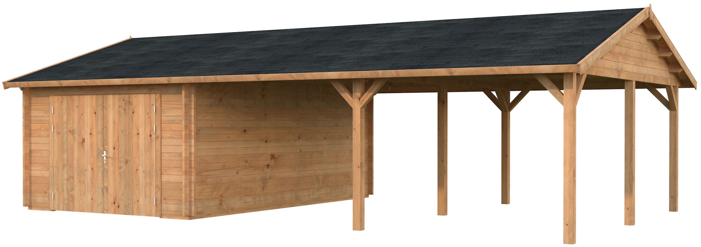 Palmako Garage "Roger, mit Holztor" BxTxH: 1006x619x316 cm