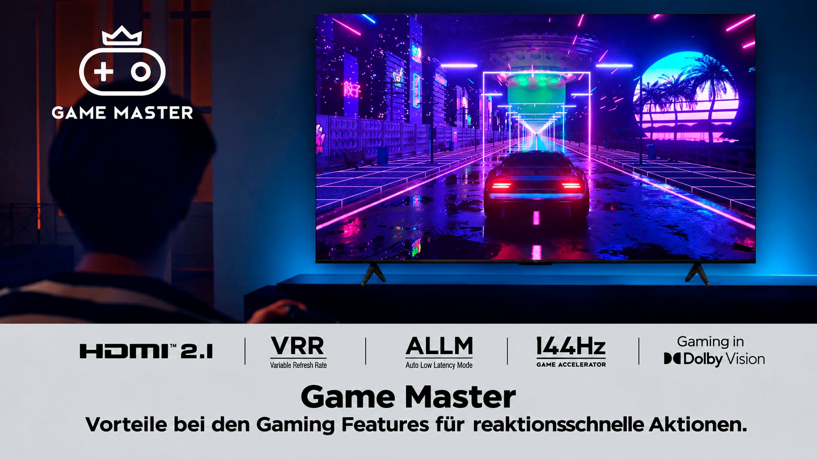 TCL QLED-Fernseher »85T61DX1« 215 cm/85 ″ Smart-TV