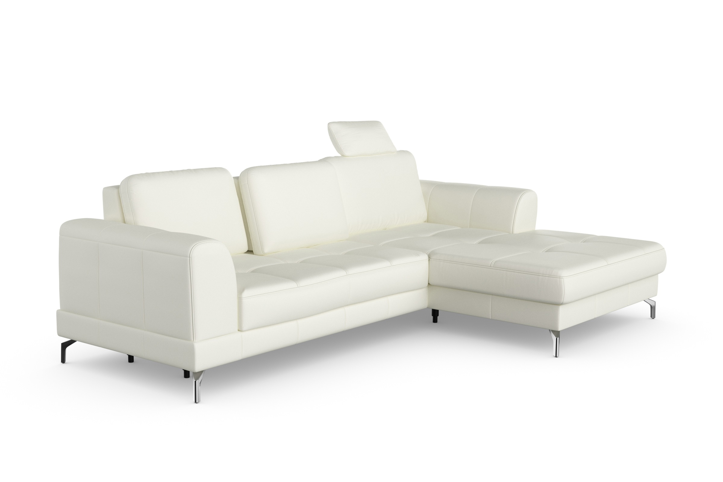 sit&more Ecksofa »Bendigo L-Form«, inklusive Sitztiefenverstellung, Bodenfreiheit 12 cm, in 2 Fußfarben