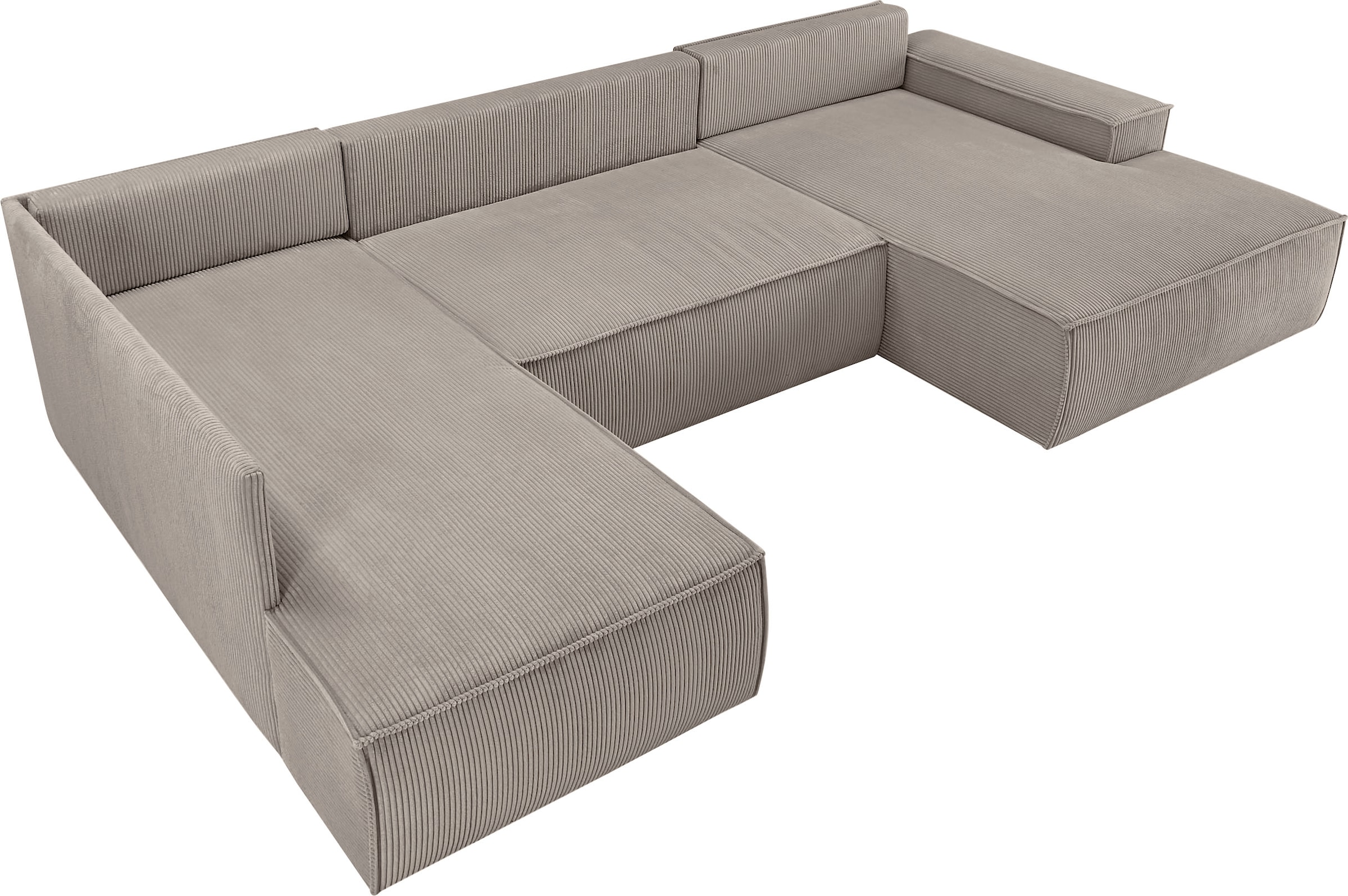 Home affaire Wohnlandschaft »SHERWOOD 329 cm, U-Form, Schlafsofa,«