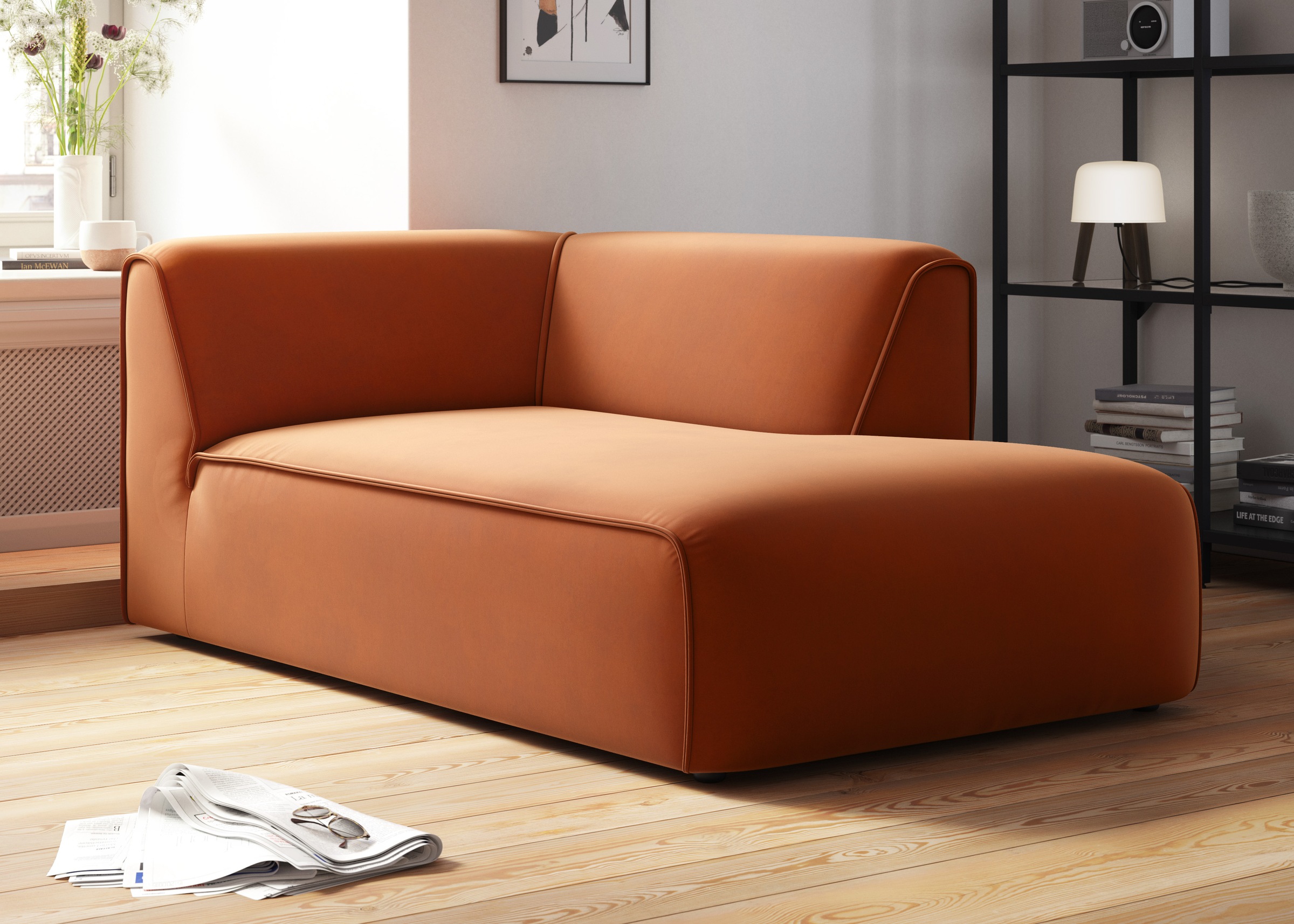 OTTO home Ottomane "Merid Chaiselongue, Maße B/T/H: 100/162/70 cm" als Modu günstig online kaufen