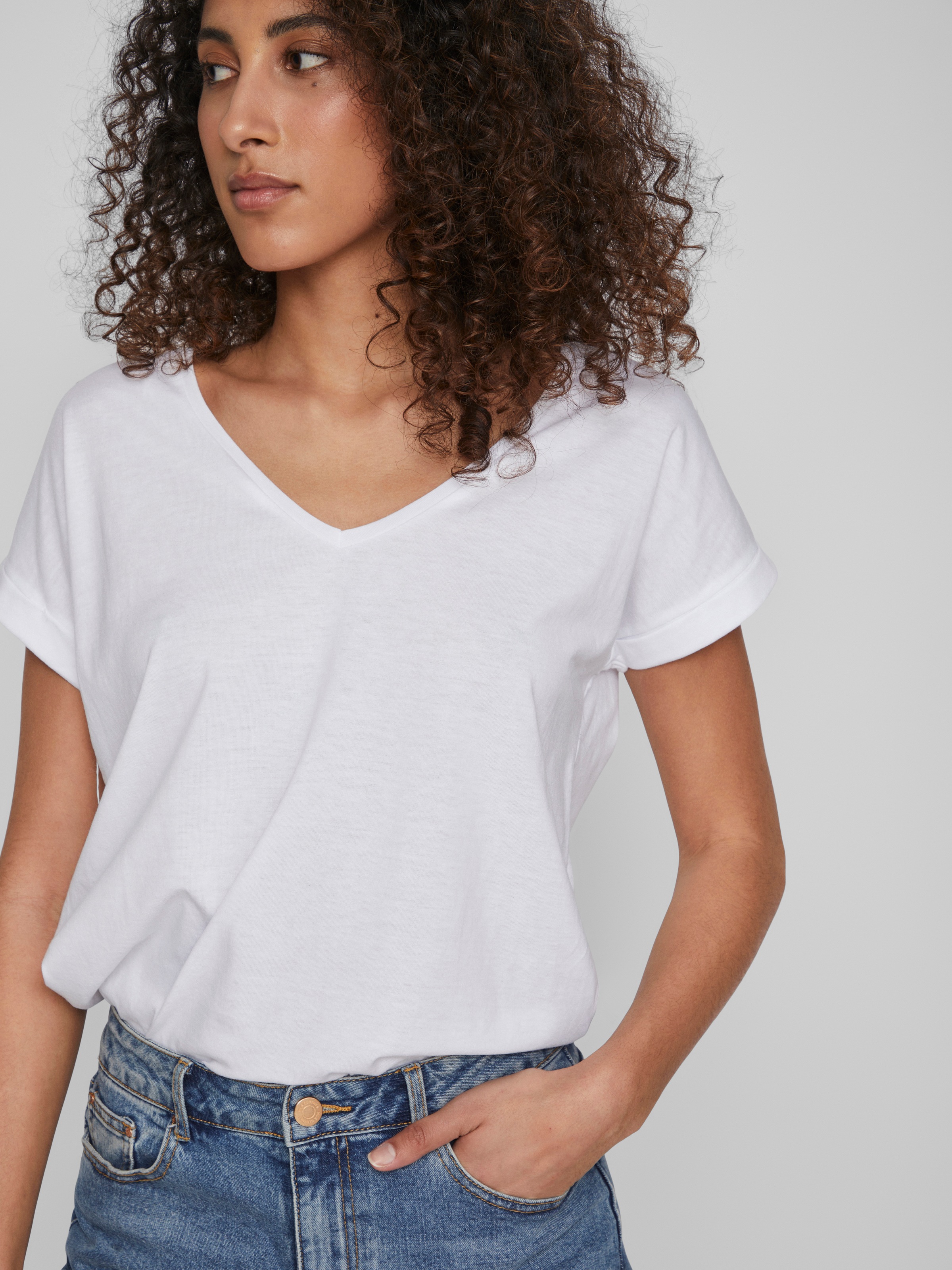 Vila V-Shirt "VIDREAMERS NEW V-NECK T-SHIRT - NOOS" günstig online kaufen