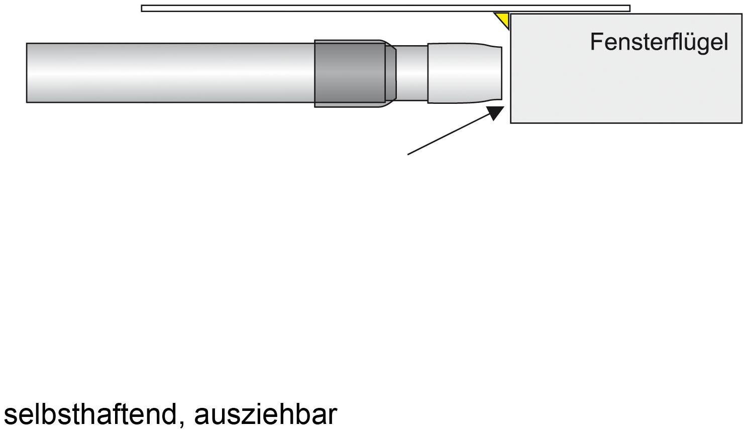 auf ausziehbar BAUR | Scheibenstange 1 Liedeco Rechnung »Pin-Soft«, läufig-läufig,