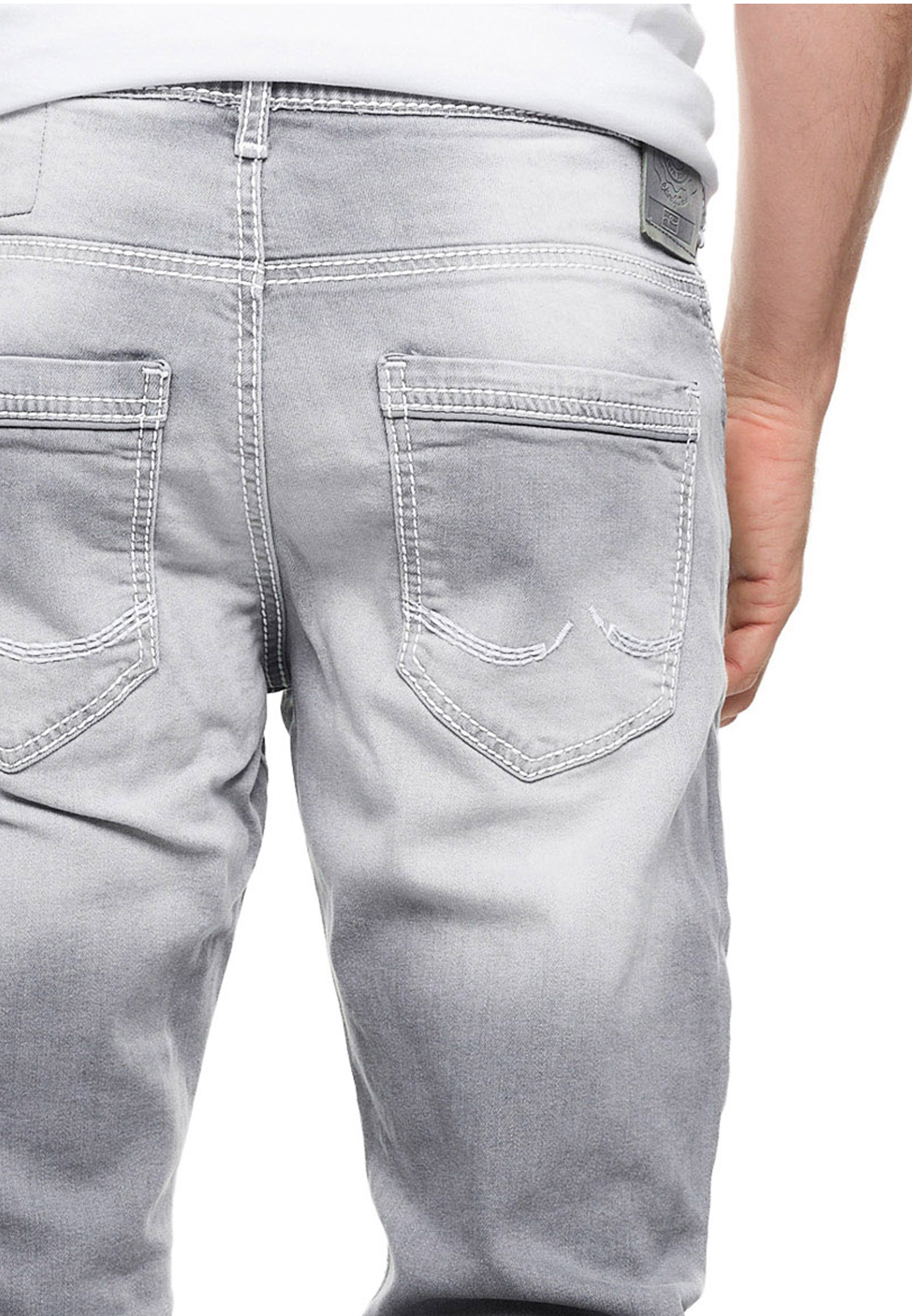 Rusty Neal Straight-Jeans »NISHO«, mit trendigen Used-Details
